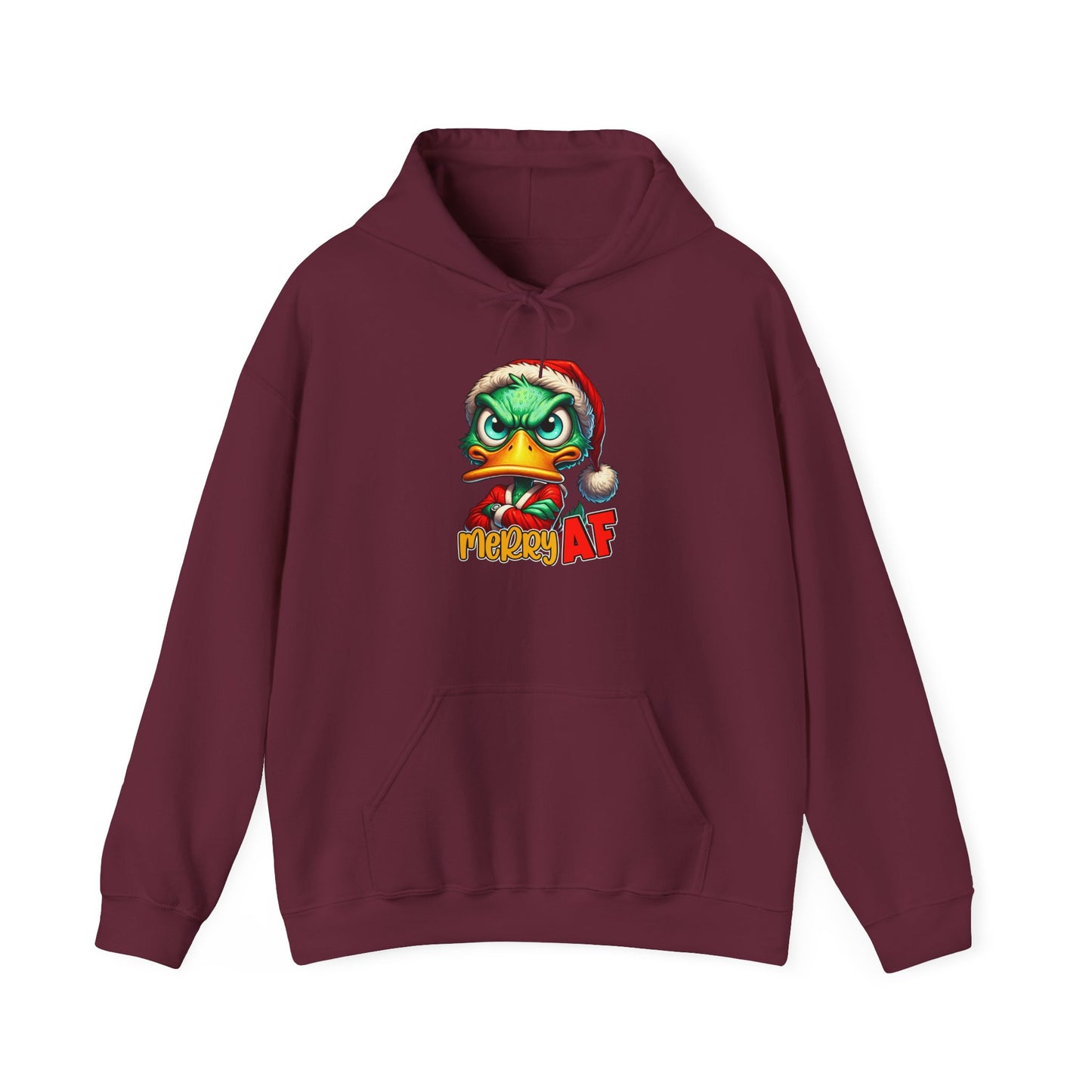 Festive Grinch Hoodie | Merry AF Gift for Christmas, Unisex Sweatshirt, Holiday Apparel, Cozy Sweatshirt, Grinch Lovers