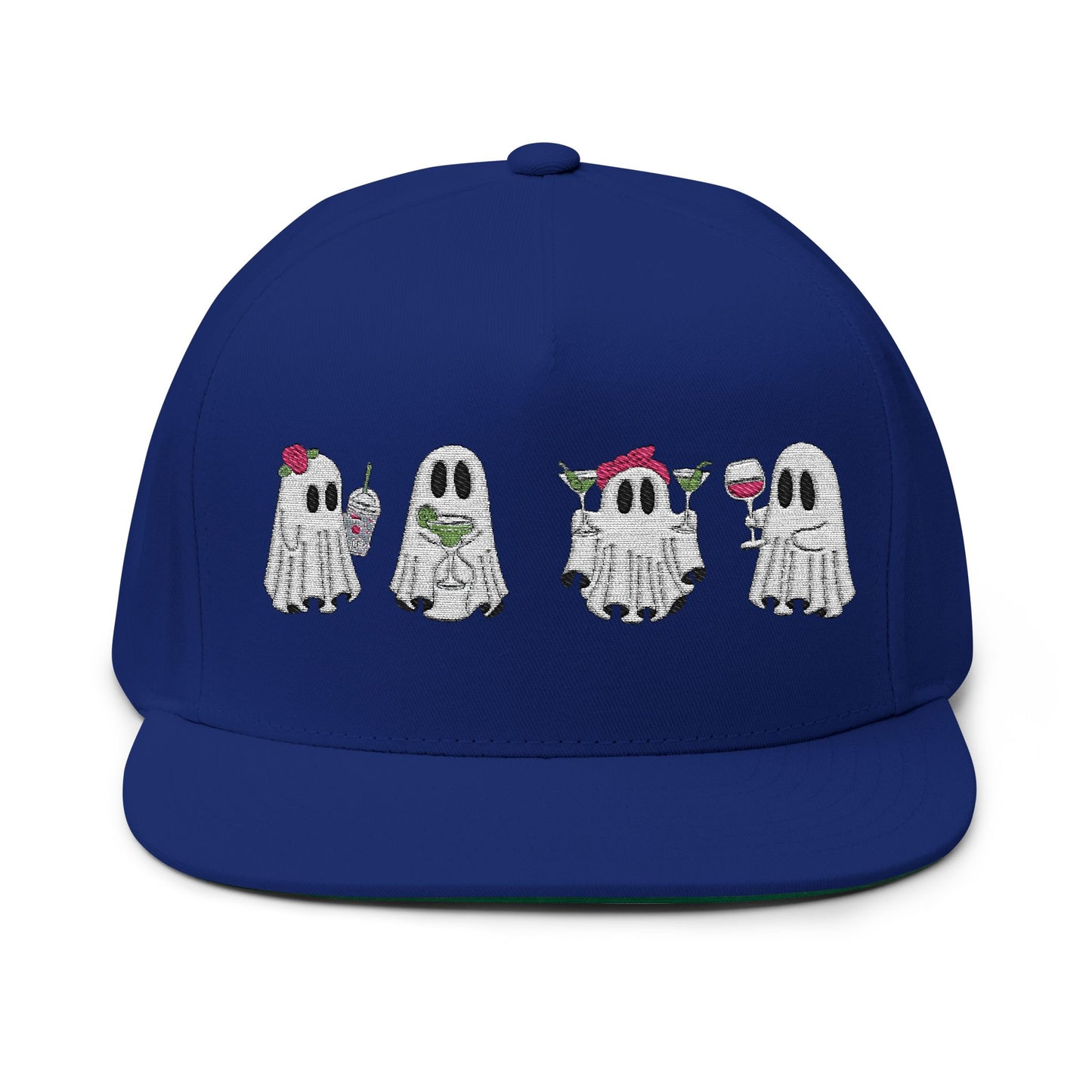 Whimsical Embroidered Flat Bill Cap, Fun Hat for Festivals, Summer Outings, Birthday Gifts, Gift for Friends, Unique Accessories