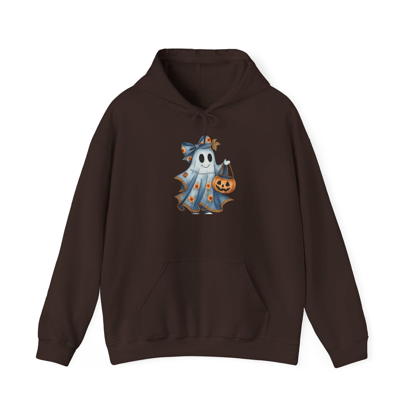 Ghostly Fun Hooded Hoodie, - Halloween Spirit, Cozy Comfort, Unisex Style, Casual Wear, Spooky Gift