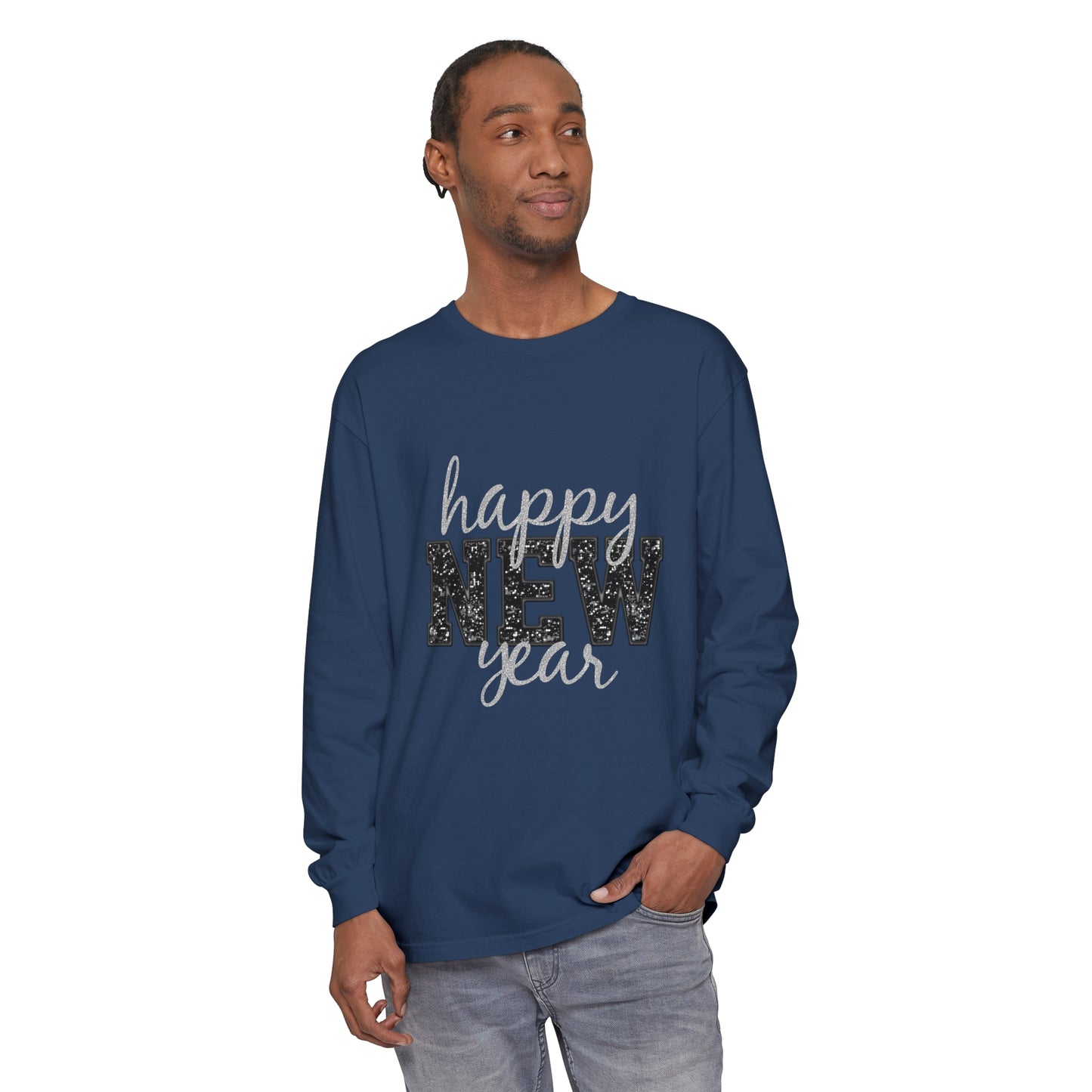 New Year Unisex Garment-dyed Long Sleeve T-Shirt