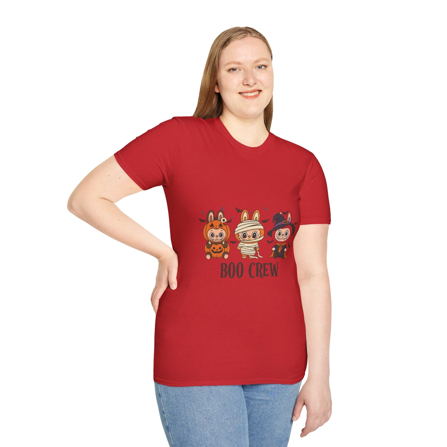Boo Crew Halloween T-Shirt, Unisex Softstyle Tee, Cute Halloween Shirt, Fall Festival Apparel, Spooky Season Gift, Trick or Treat Top
