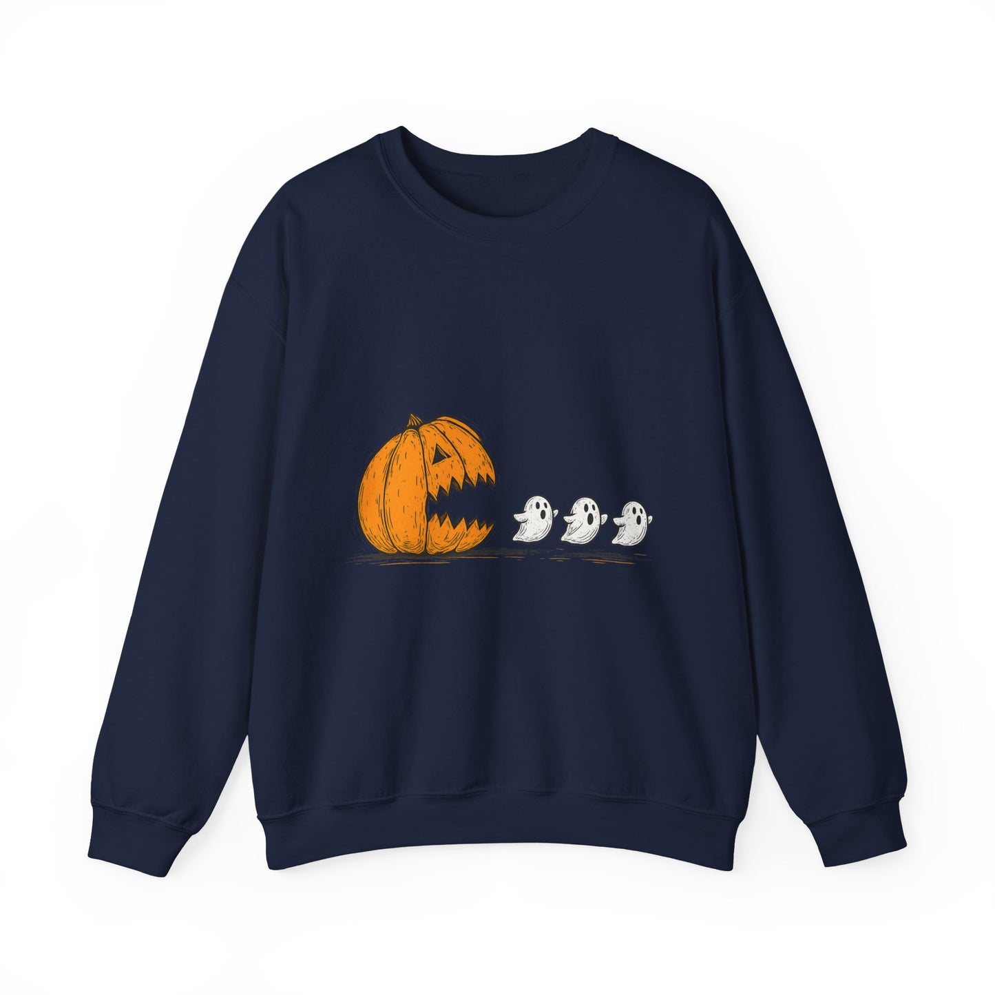Spooky Pumpkin Ghosts Sweatshirt | Cozy Halloween Crewneck, Fall Fashion, Unisex Gift, Harvest Party Wear, Cute Autumn Outfit