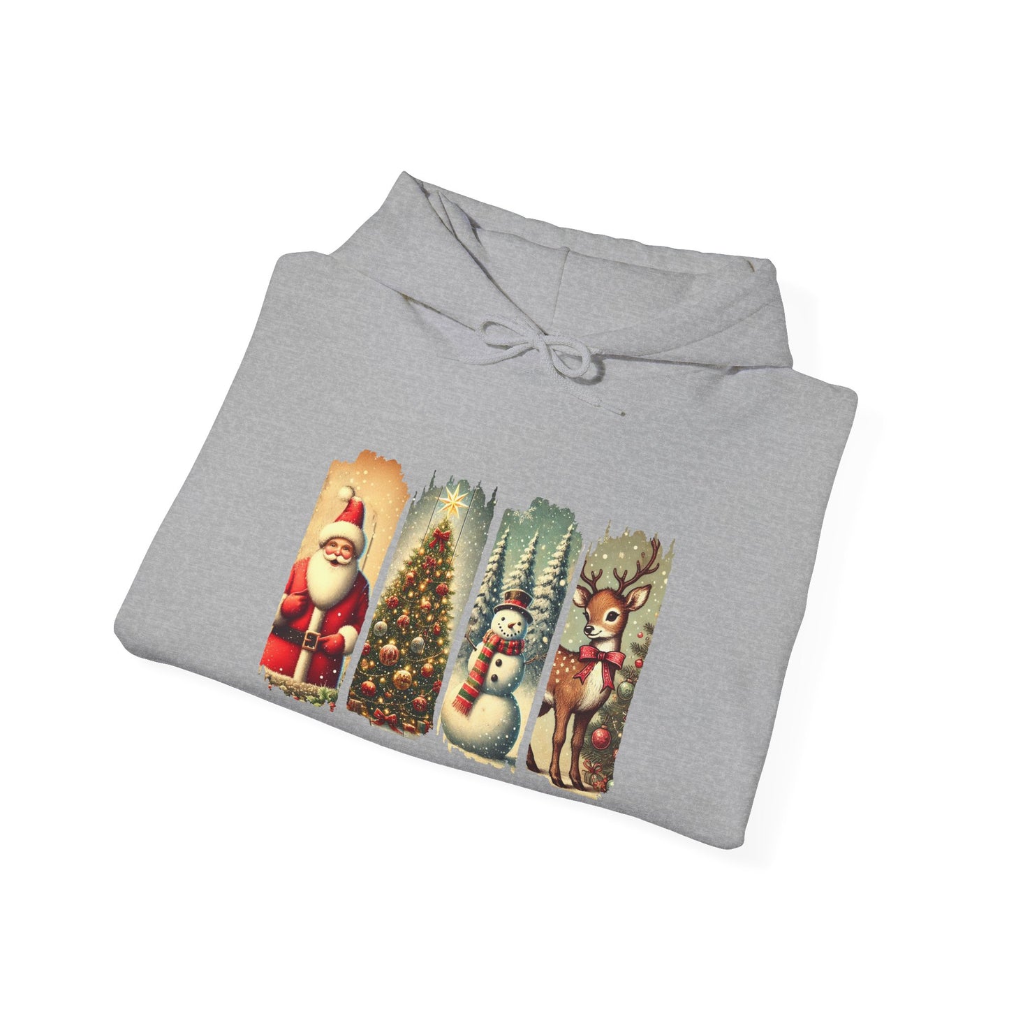 Cozy Christmas Sweatshirt with Vintage Holiday Designs, Unisex Hoodie for Winter, Christmas Gift, Holiday Wear, Festive Apparel