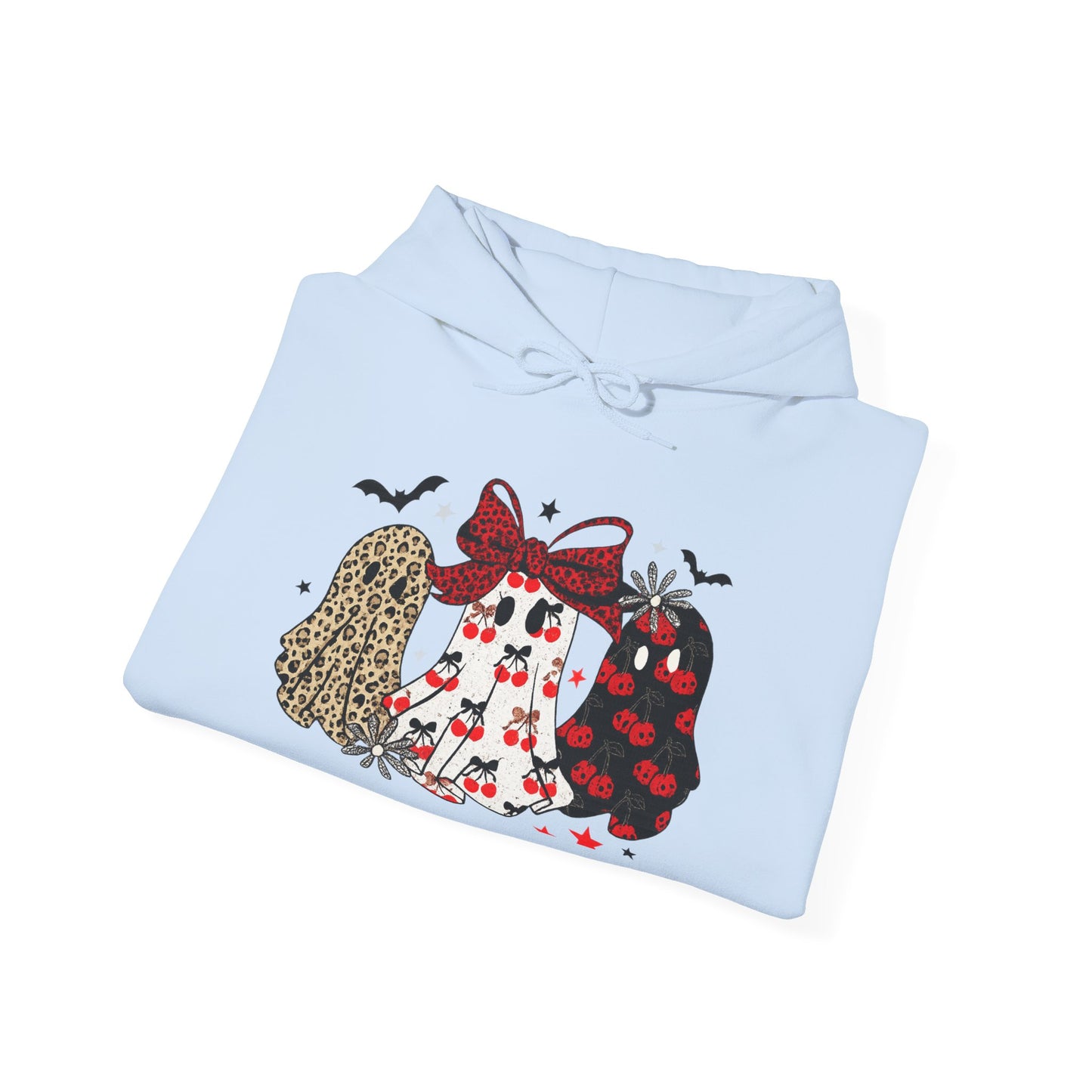Cute Graphic Hooded Sweatshirt for Women, Cozy Casual Wear, Perfect for Halloween, Bat and Pumpkin Design, Fall Fashion