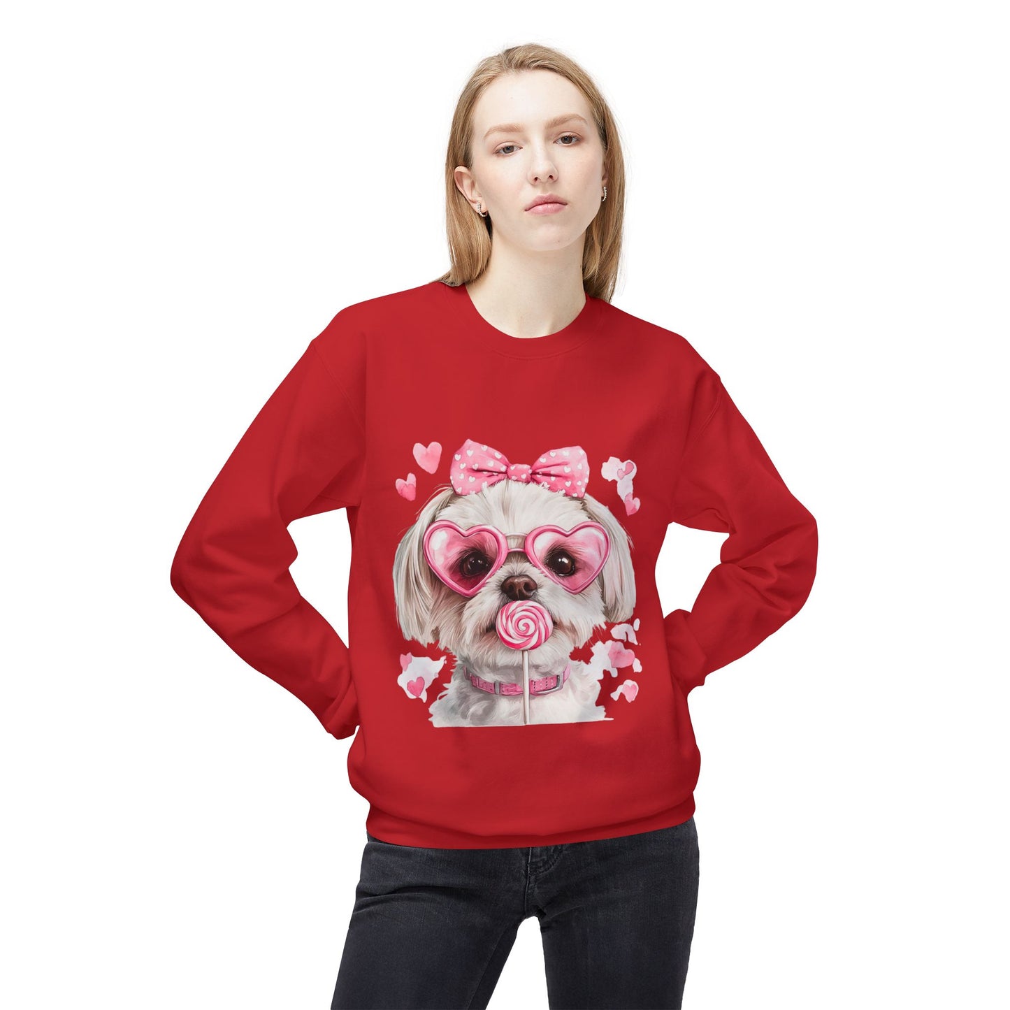Valentines Unisex Midweight Softstyle Fleece Crewneck Sweatshirt