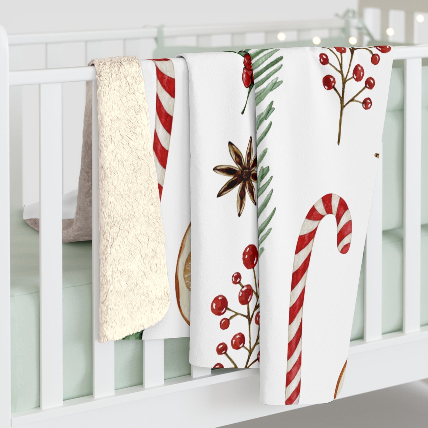 Christmas Candy Cane Blanket