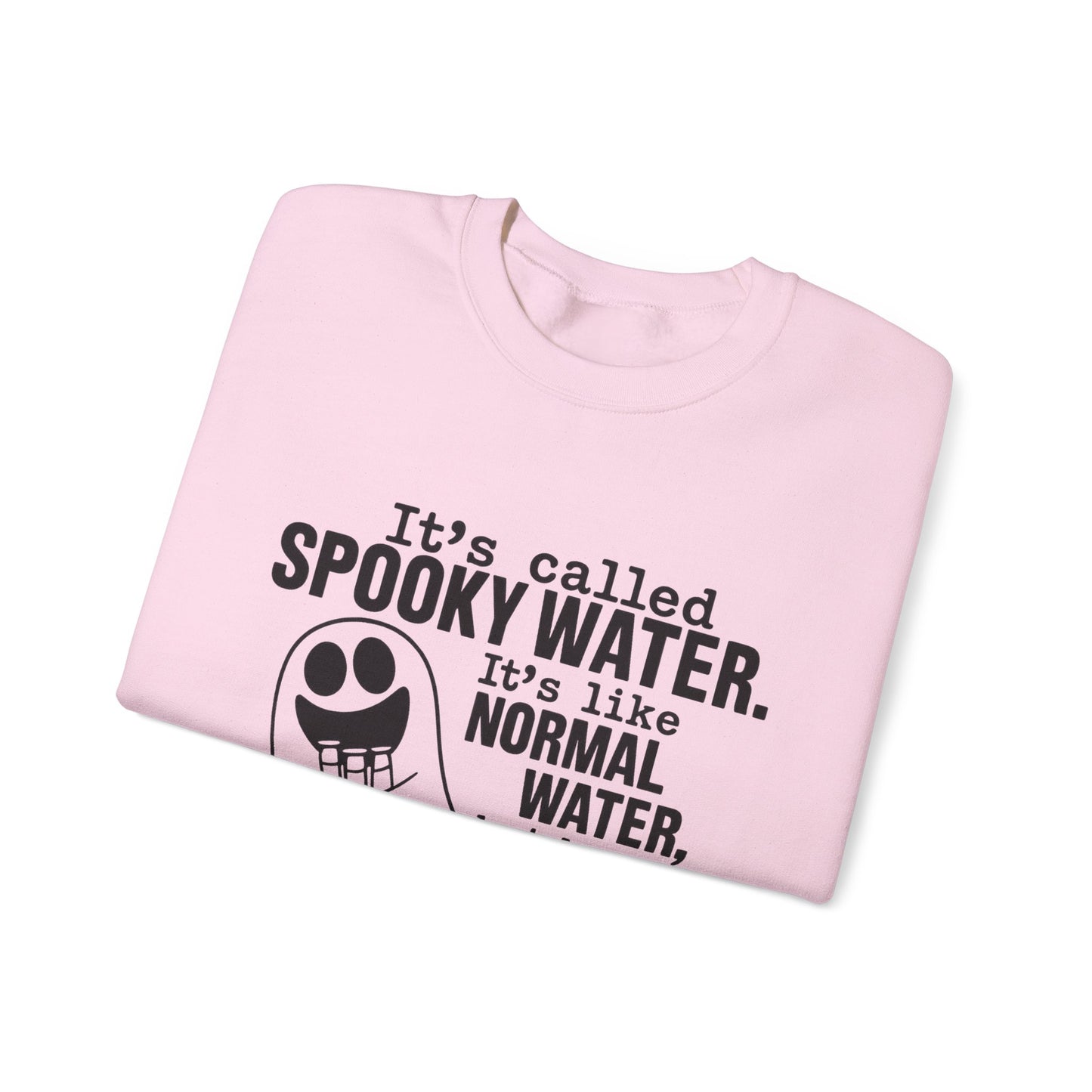 Spooky Water Crewneck Sweatshirt - Fun Halloween Apparel, Unisex Sweatshirt, Cozy Ghost Shirt, Gift for Halloween Lovers, Cute Fall Fashion
