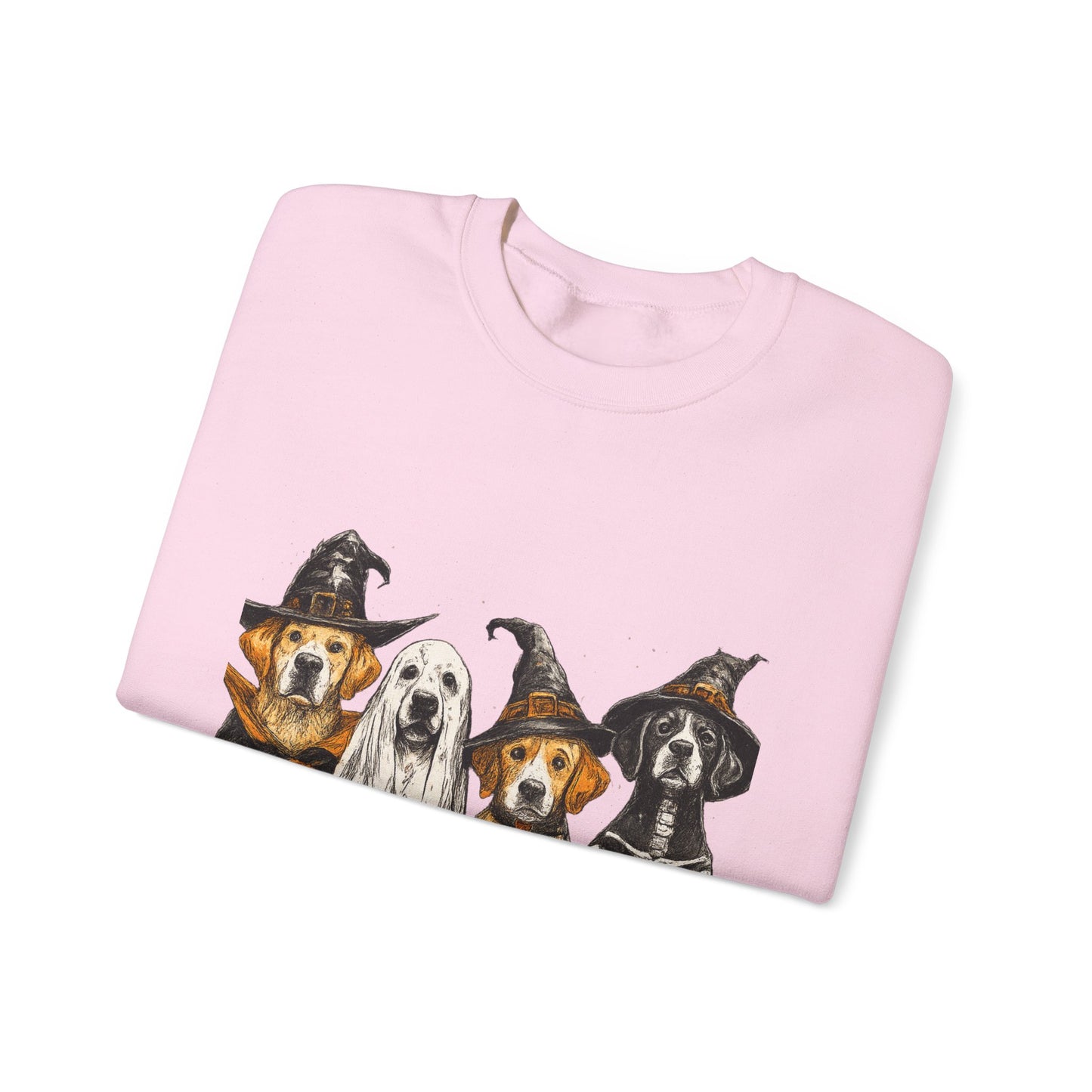 Halloween Dog-Themed Sweatshirt, Cozy Fall Apparel, Unisex Crewneck, Pet Lover Gift, Spooky Season Fashion