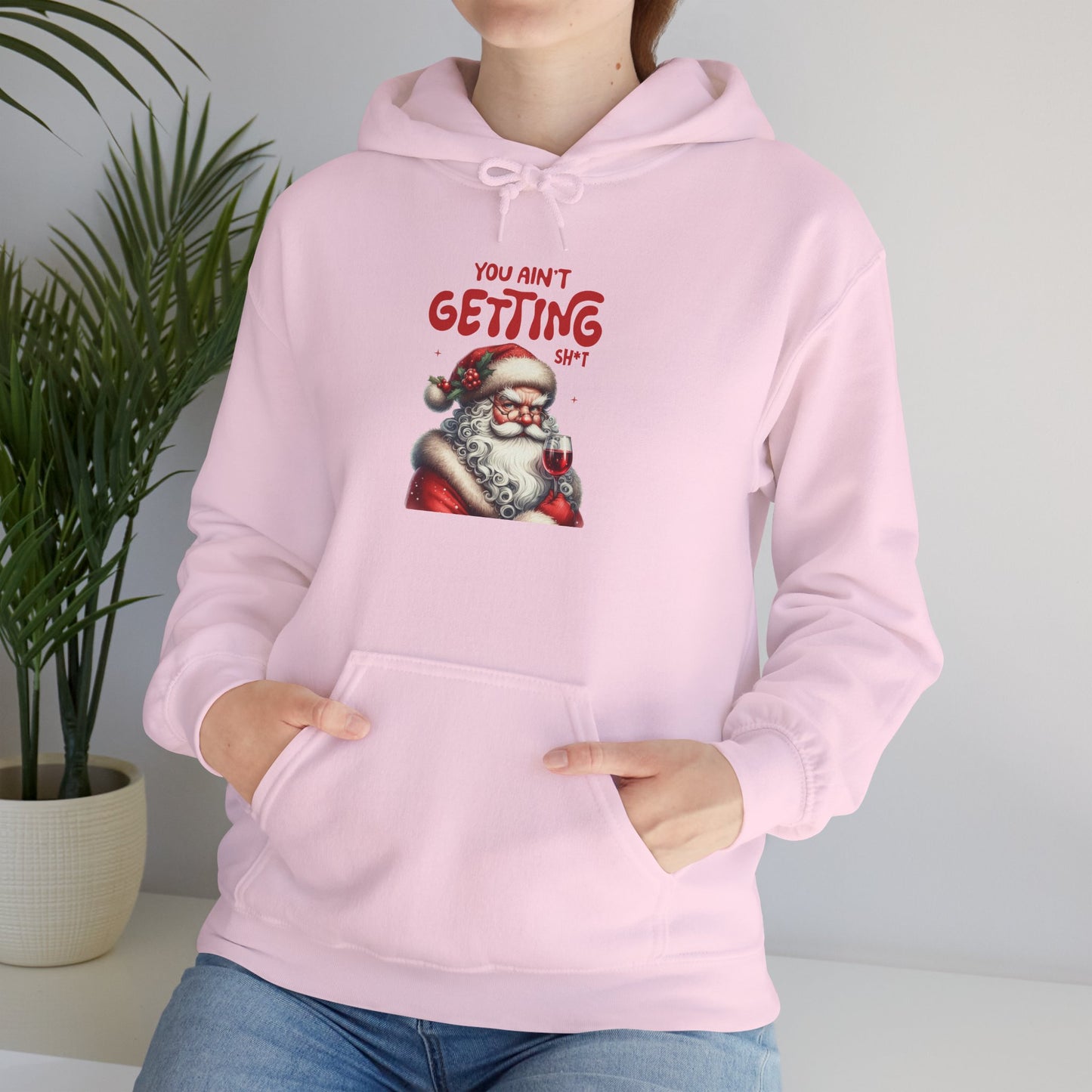 Santa Humor Sweatshirt, Holiday Gift, Funny Christmas Hoodie, Unisex Cozy Apparel, Winter Style, Christmas Apparel