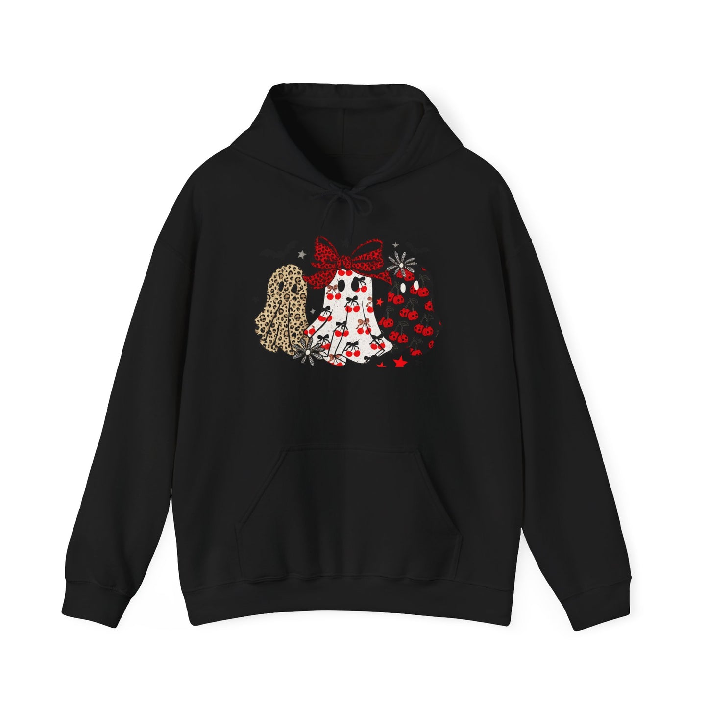 Cute Graphic Hooded Sweatshirt for Women, Cozy Casual Wear, Perfect for Halloween, Bat and Pumpkin Design, Fall Fashion