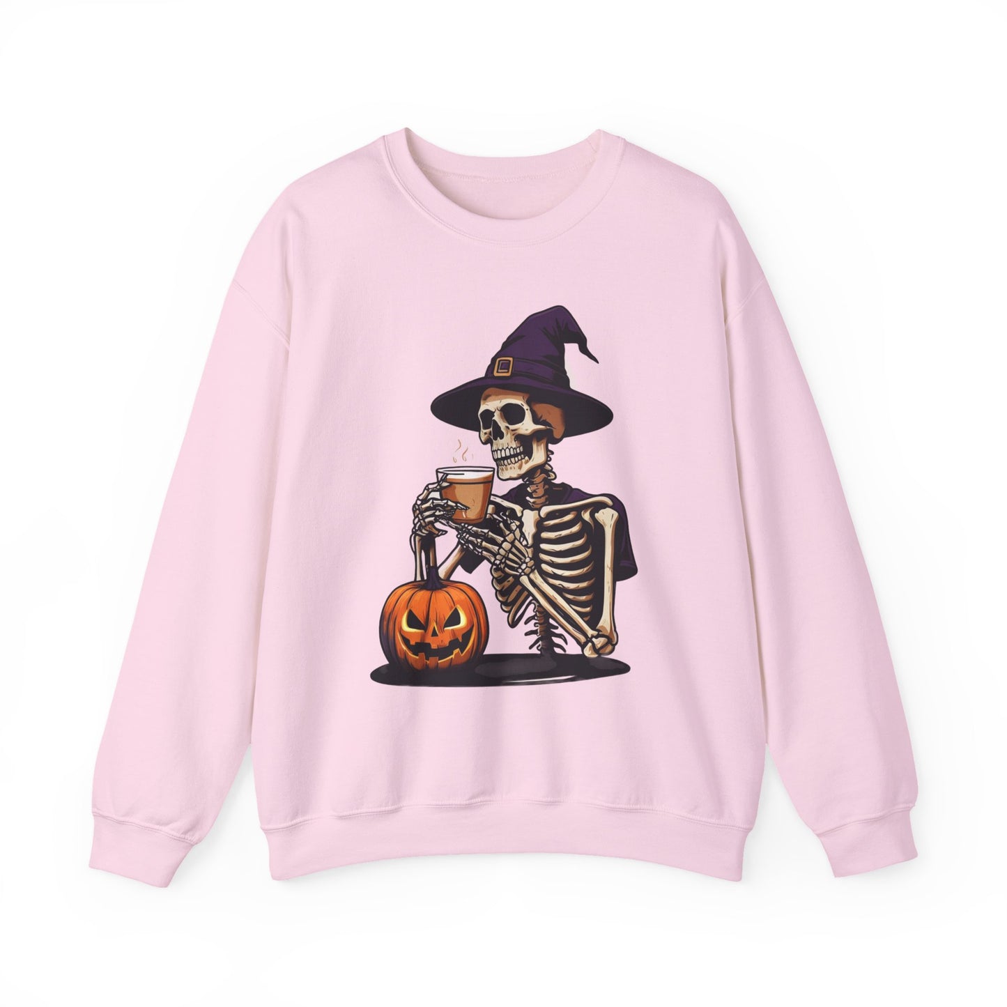 Spooky Skeleton Halloween Sweatshirt, Unisex Crewneck, Cozy Fall Fashion, Halloween Costume, Party Apparel, Ideal for Trick or Treat