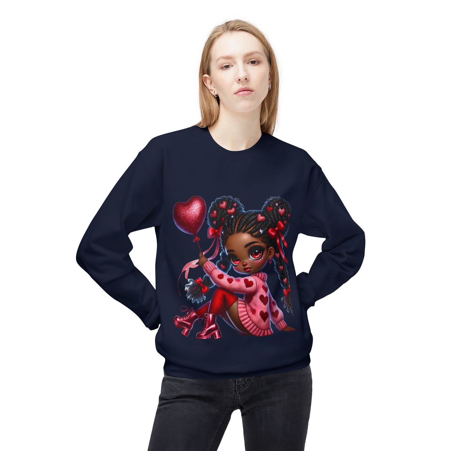 Valentines Unisex Midweight Softstyle Fleece Crewneck Sweatshirt