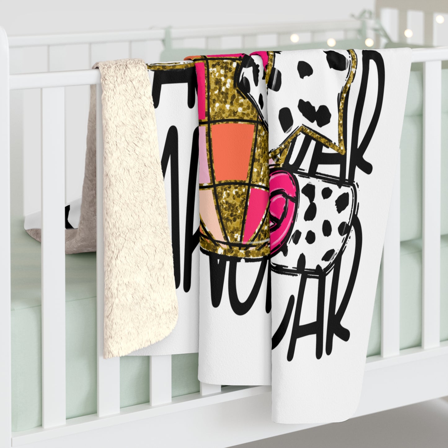 New Year Sherpa Fleece Blanket