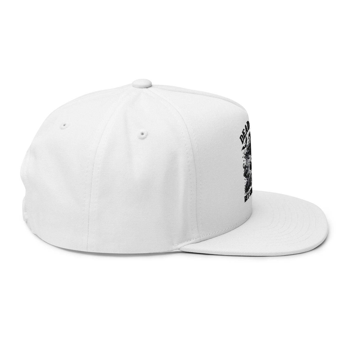 Embroidered Flat Bill Cap, Stylish Snapback, Dead Tired Design, Perfect for Casual Wear, Great Gift for Friends