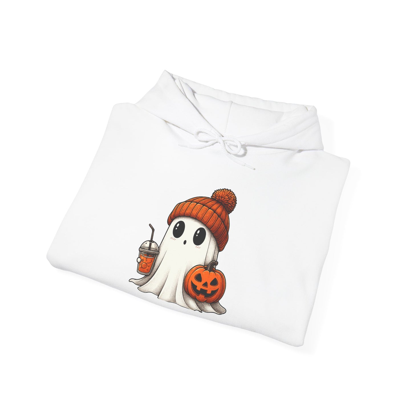Halloween Ghost Hoodie, Unisex Halloween Apparel, Cute Pumpkin Design, Halloween Party Outfit