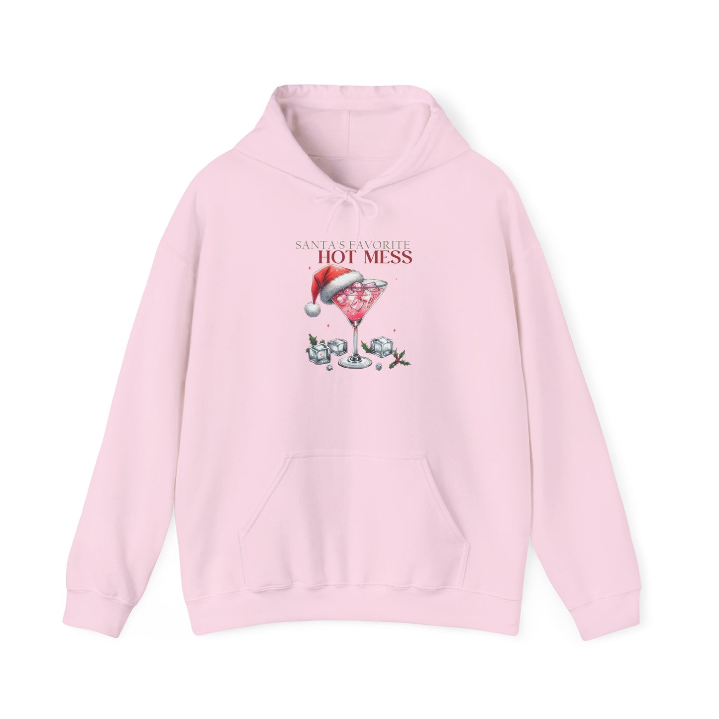 Funny Holiday Sweatshirt, Unisex Hoodie for Christmas, Hot Mess Design, Cute Gift for Friends, Cozy Winter Apparel, Festive Fashion