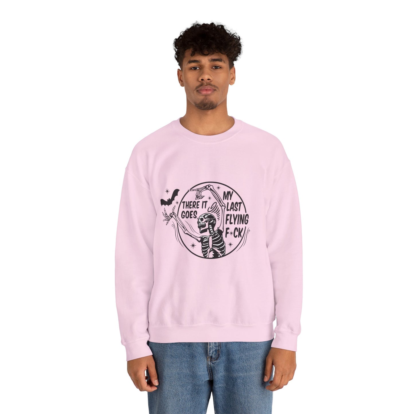 Sassy Skeleton Graphic Sweatshirt, Funny Crewneck, Unisex Humor Apparel, Perfect for Halloween, Unique Gift for Friends, Casual Wear