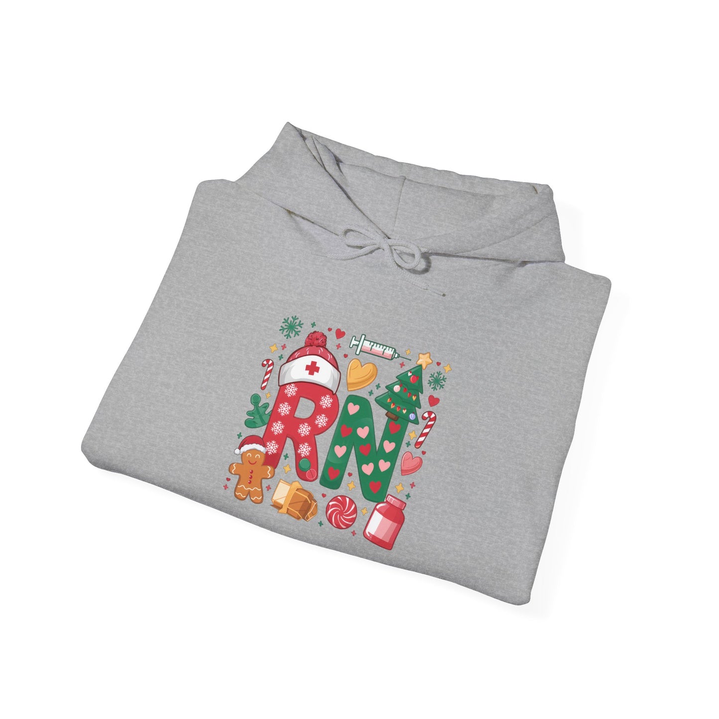 Festive Cozy Hooded Sweatshirt, Holiday Sweatshirt, Christmas Gift, Unisex Hoodie, Seasonal Wear, RN Design