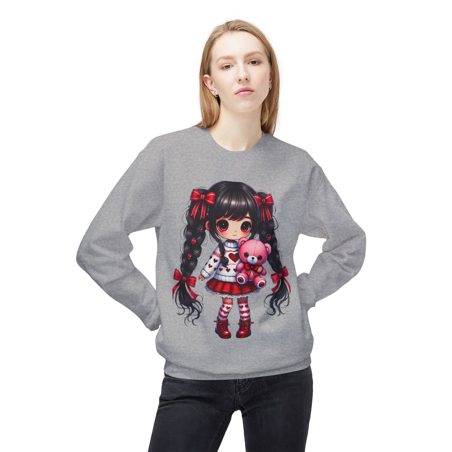 Valentines Unisex Midweight Softstyle Fleece Crewneck Sweatshirt