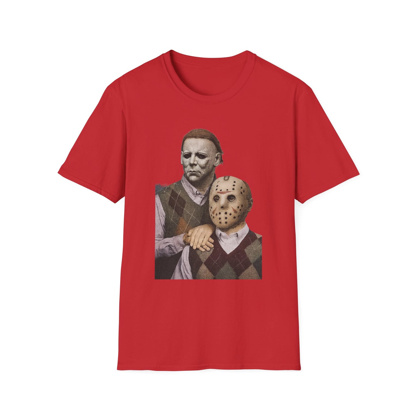 Horror Movie Character T-Shirt | Unisex Softstyle Tee, Scary Graphic Tee, Perfect for Halloween, Horror Fans, Movie Lovers