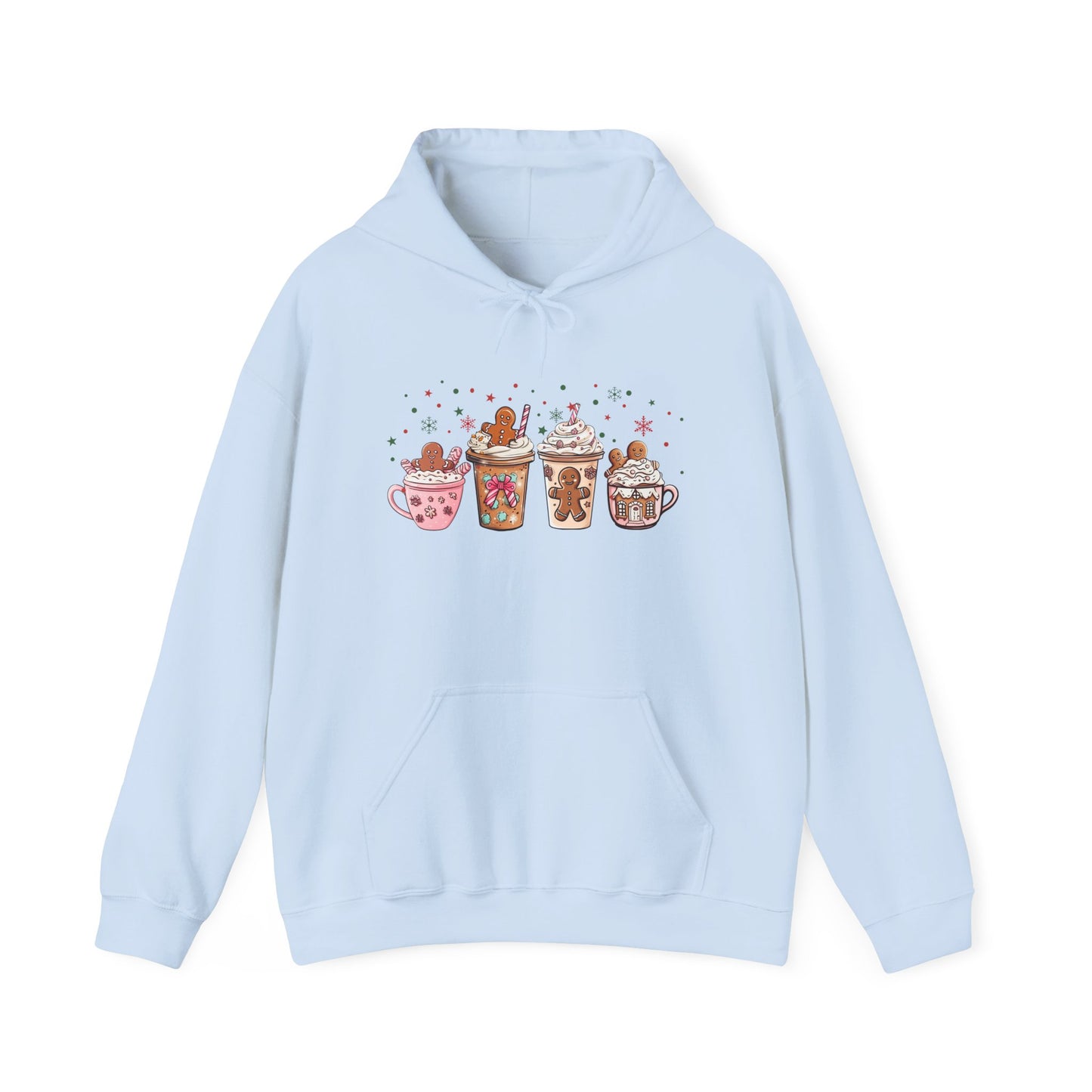 Gingerbread Coffee Holiday Hoodie - Cozy Xmas Sweatshirt, Cute Winter Gift, Christmas Apparel, Festive Layering Pullover