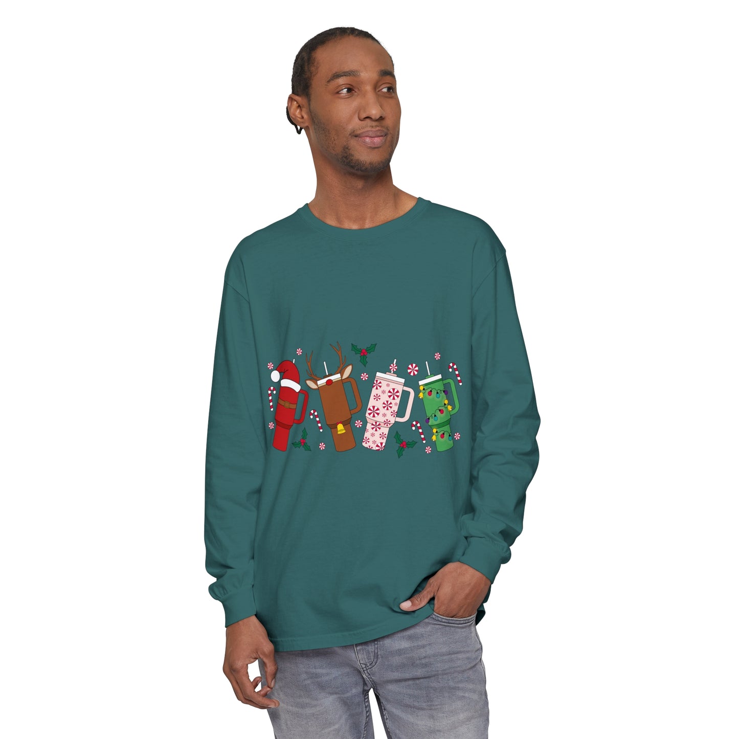 Christmas Unisex Garment-dyed Long Sleeve T-Shirt