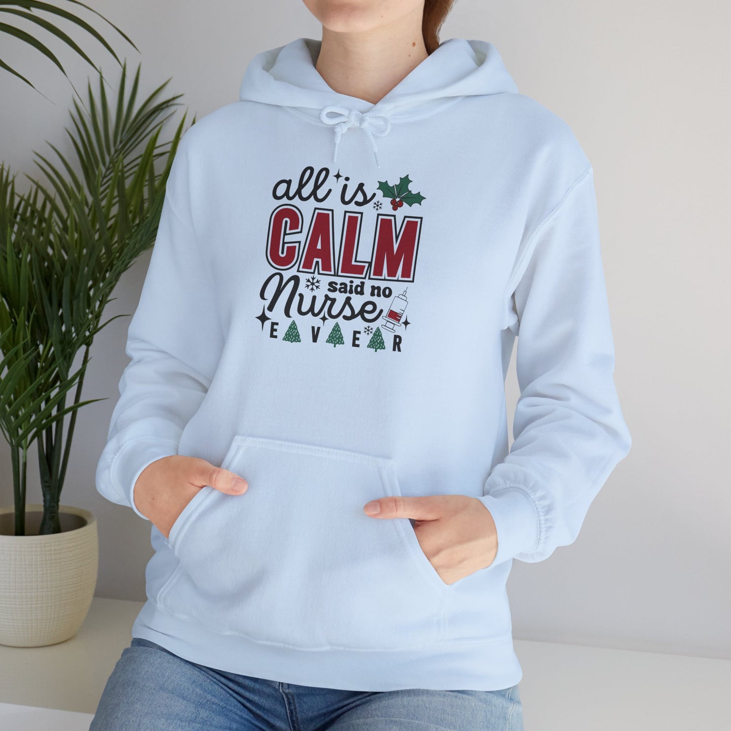 Festive Nurse Hooded Hoodie - Cozy Holiday Gift for Nurses - Christmas Apparel, Cute Hoodie, Nurse Life Hoodie, Xmas Gift Idea