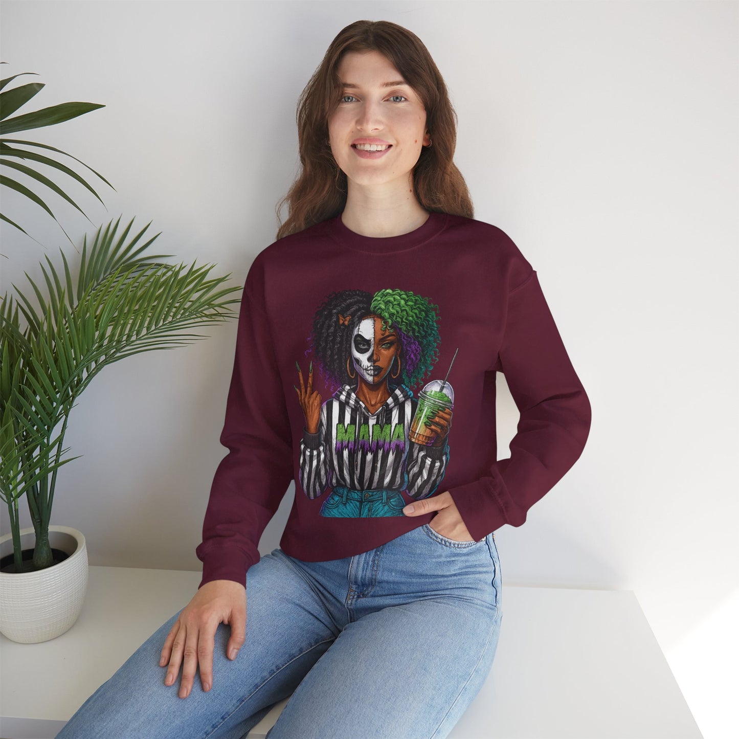Vibrant Graphic Sweatshirt - Perfect for Creative Souls | Comfy Crewneck | Gift for Moms, Halloween, Trendy Outfits, Streetwear, Art Lovers