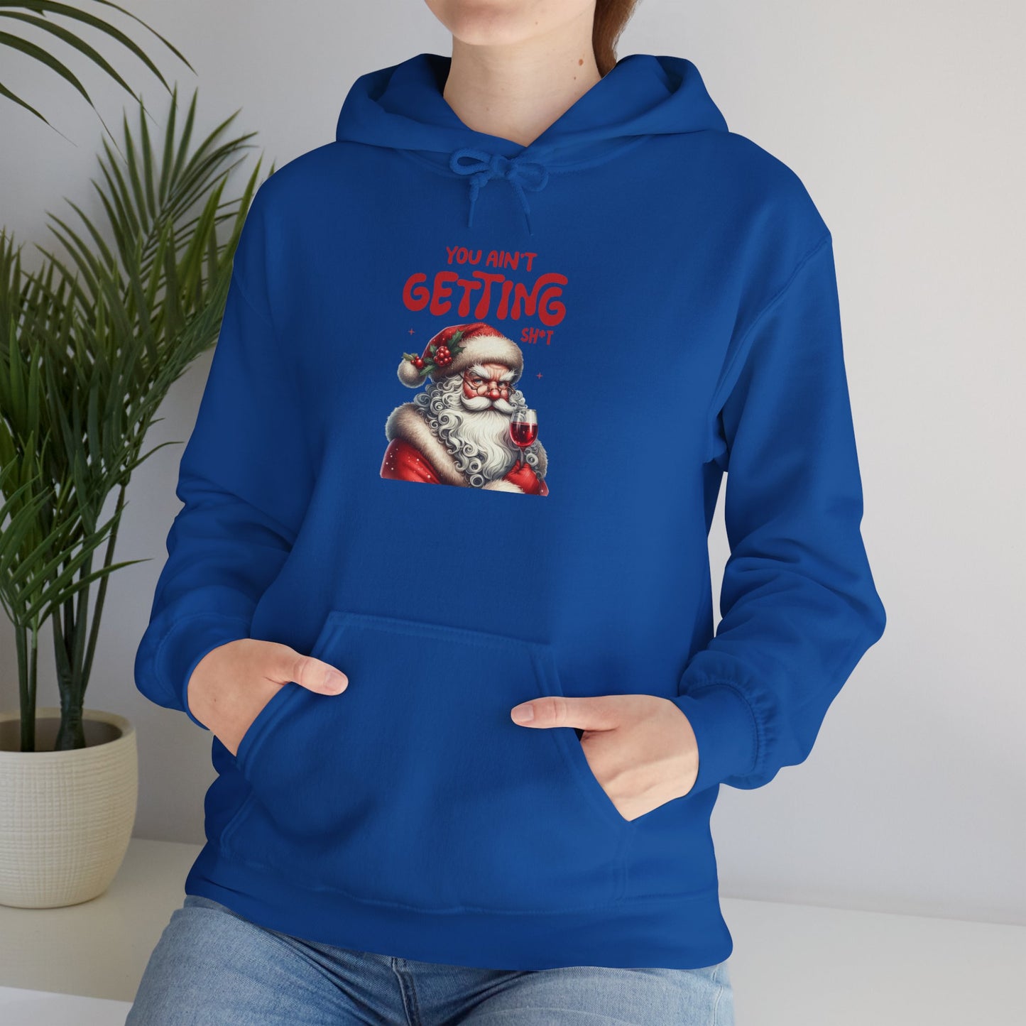 Santa Humor Sweatshirt, Holiday Gift, Funny Christmas Hoodie, Unisex Cozy Apparel, Winter Style, Christmas Apparel