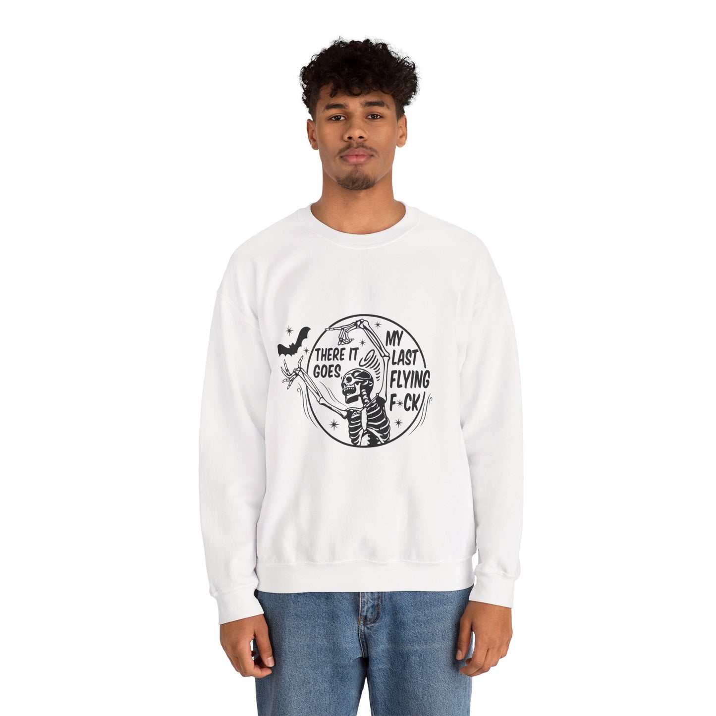 Sassy Skeleton Graphic Sweatshirt, Funny Crewneck, Unisex Humor Apparel, Perfect for Halloween, Unique Gift for Friends, Casual Wear
