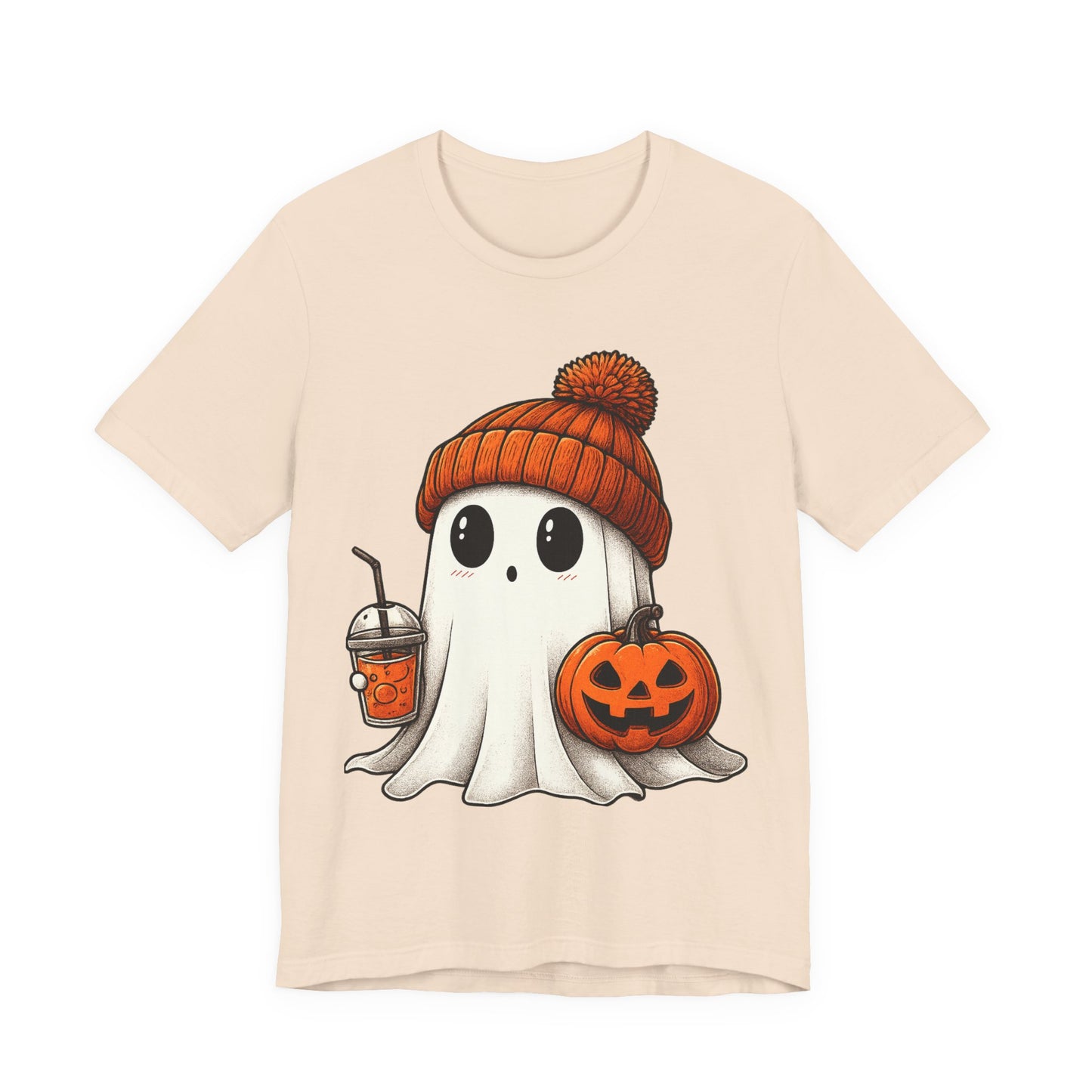 Halloween Ghost Unisex Tee, Spooky Shirt, Fall Fashion, Cute Ghost Shirt, Halloween Costume, Trick or Treat T-Shirt
