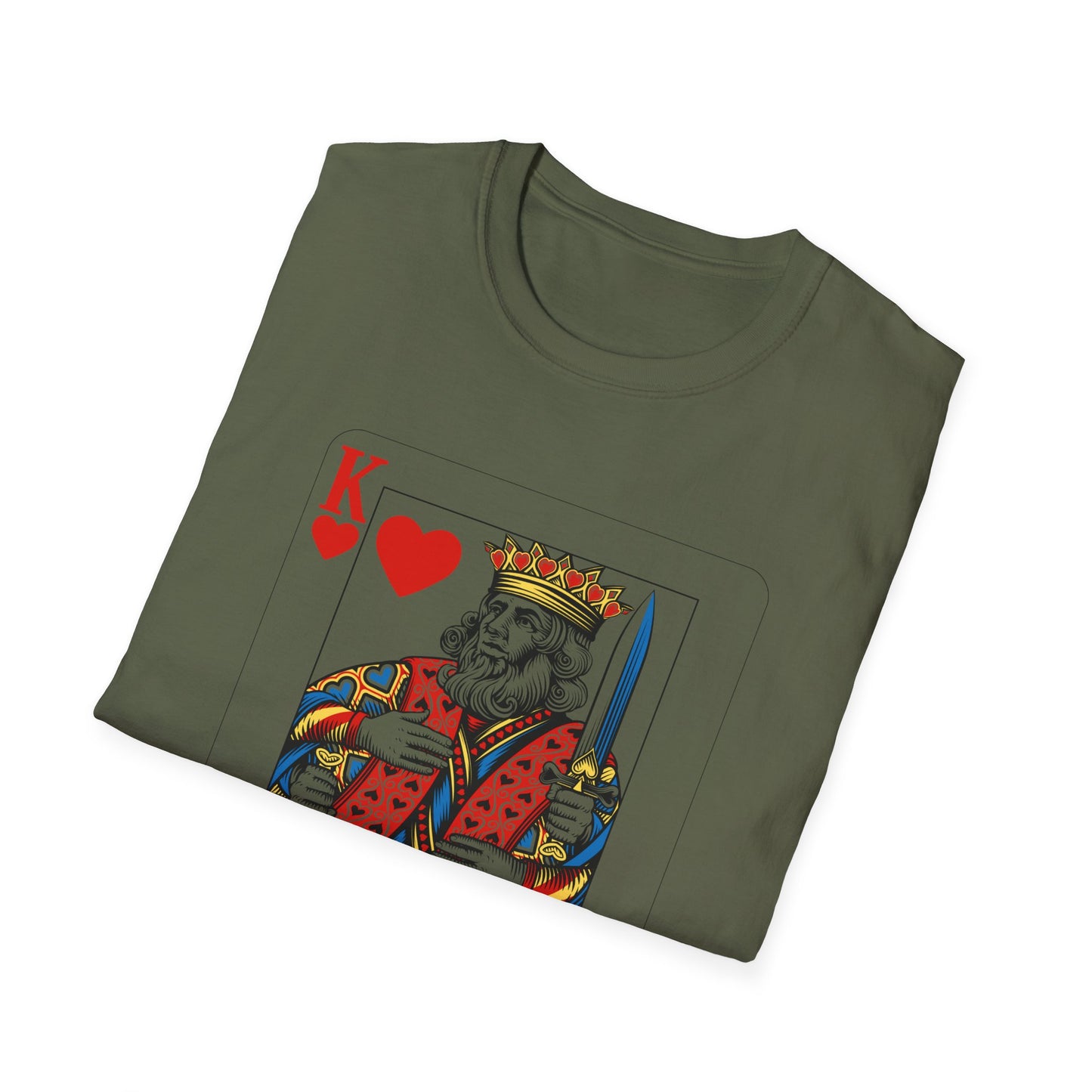 Valentines King of Hearts Unisex T-Shirt - Playful Card Design for Game Night