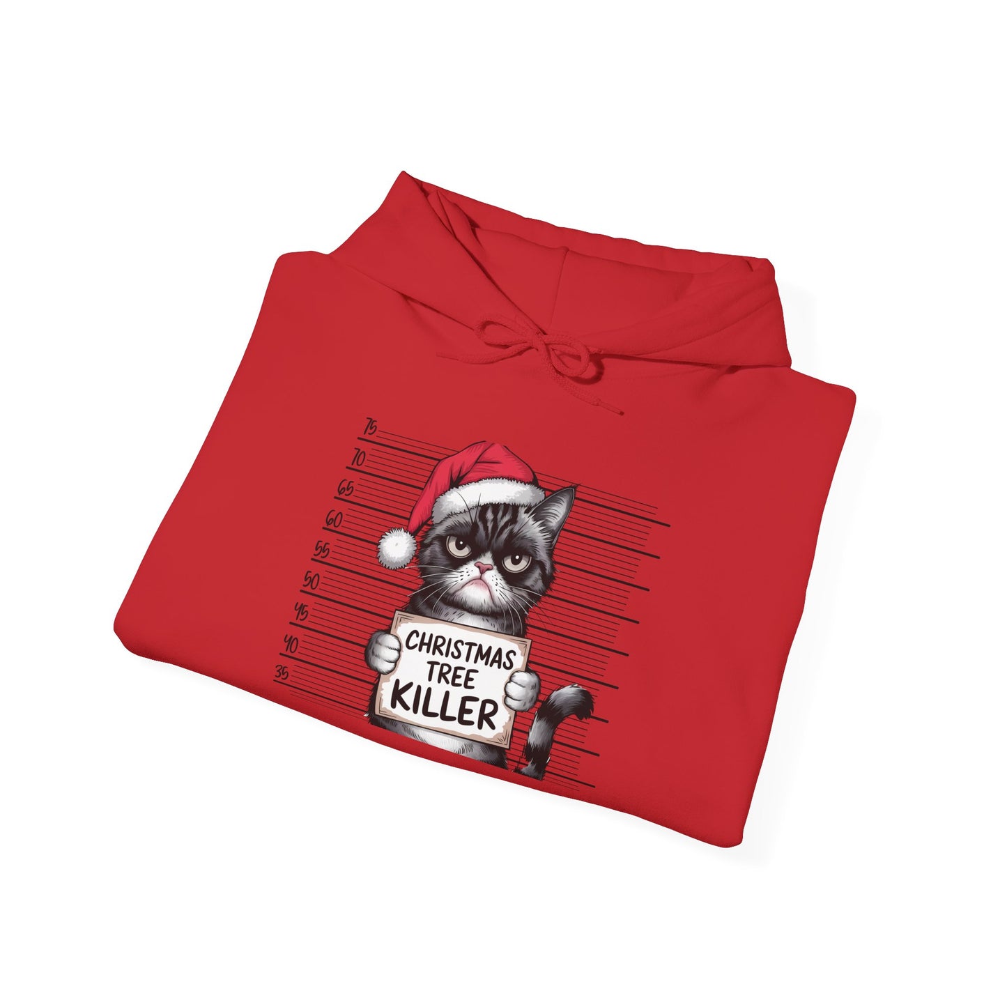 Christmas Cat Humor Hoodie, Funny Holiday Hoodie, Gift for Cat Lovers, Winter Apparel, Pet-Themed Clothing