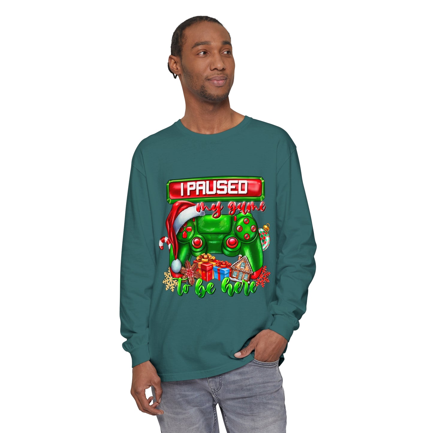 Christmas Unisex Garment-dyed Long Sleeve T-Shirt