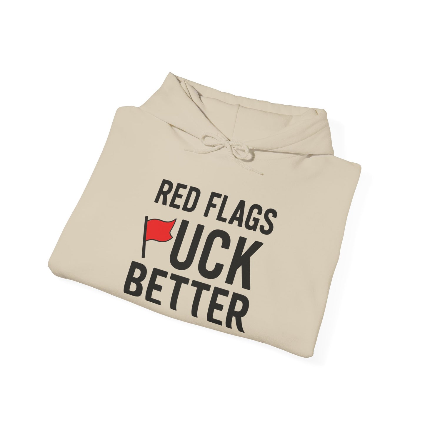 Red Flags Hoodie - Unisex Heavy Blend Hoodie for Casual Wear, Gift for Friends, Streetwear Style, Funny Hoodie, Soft and Cozy