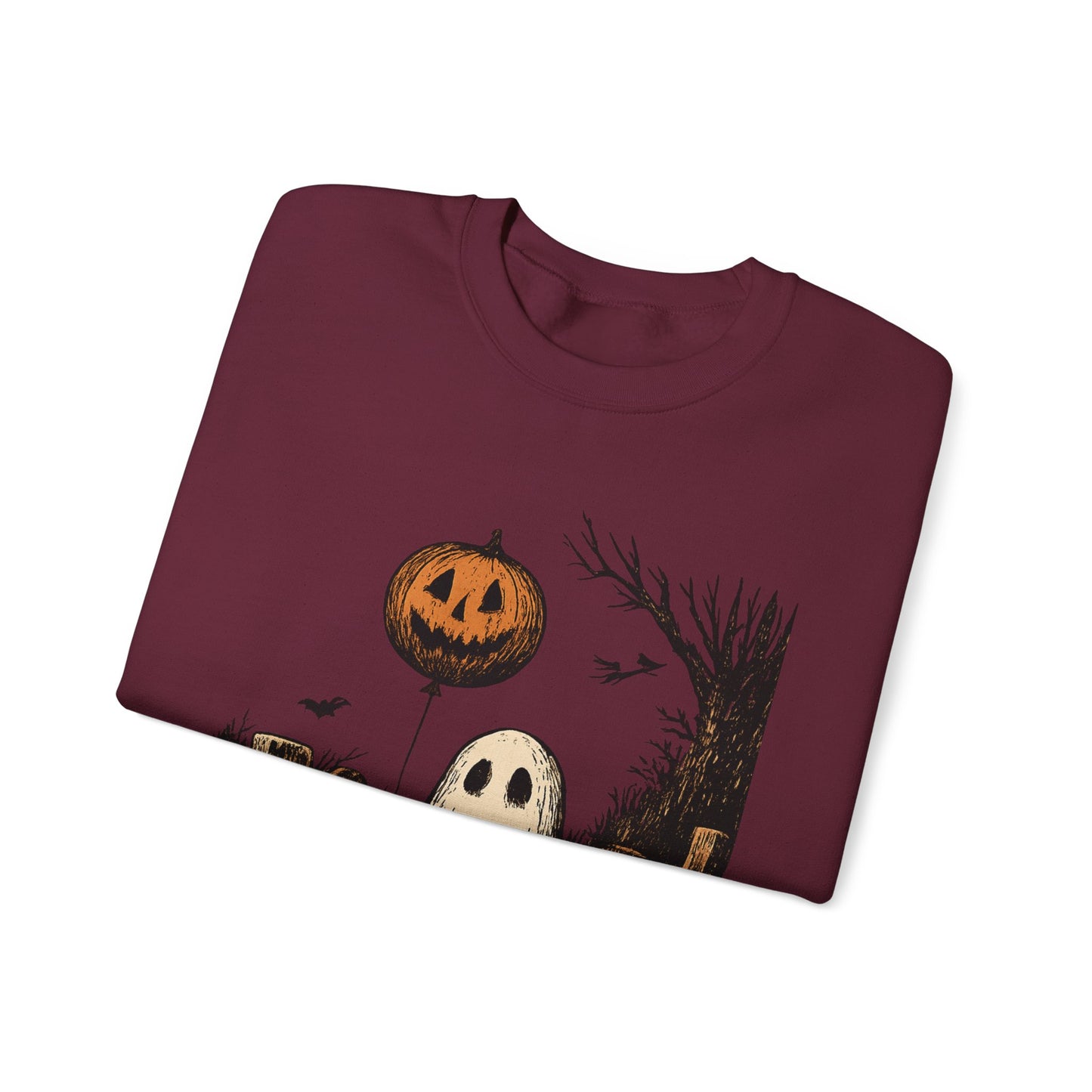 Halloween Ghost Crewneck Sweatshirt - Fall Fashion, Cozy Sweater, Spooky Style, Halloween Decor, Unique Gift
