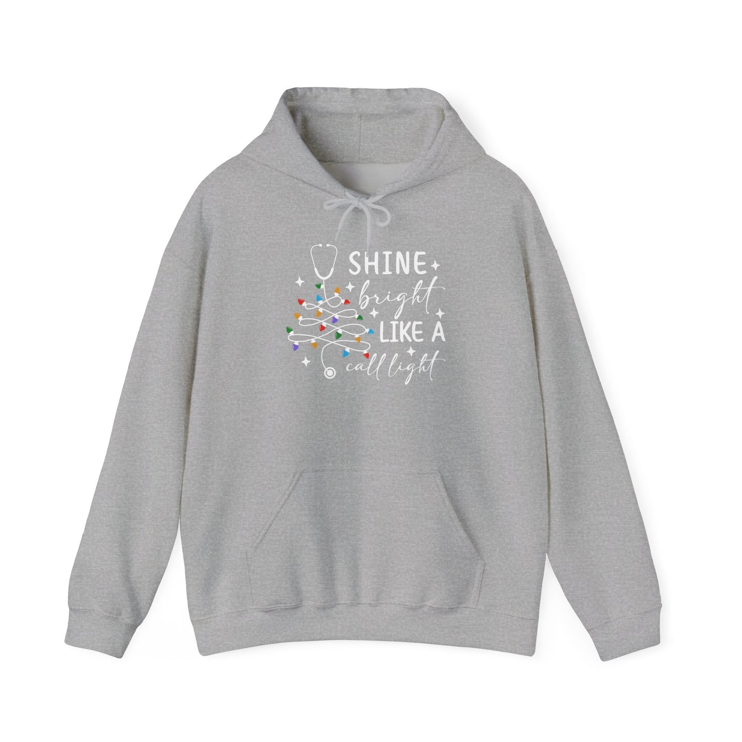 Christmas Light Hoodie, Cozy Holiday Hoodie, Winter Gift, Unisex Pullover for Festive Celebrations, Shine Bright Like a Christmas Bulb