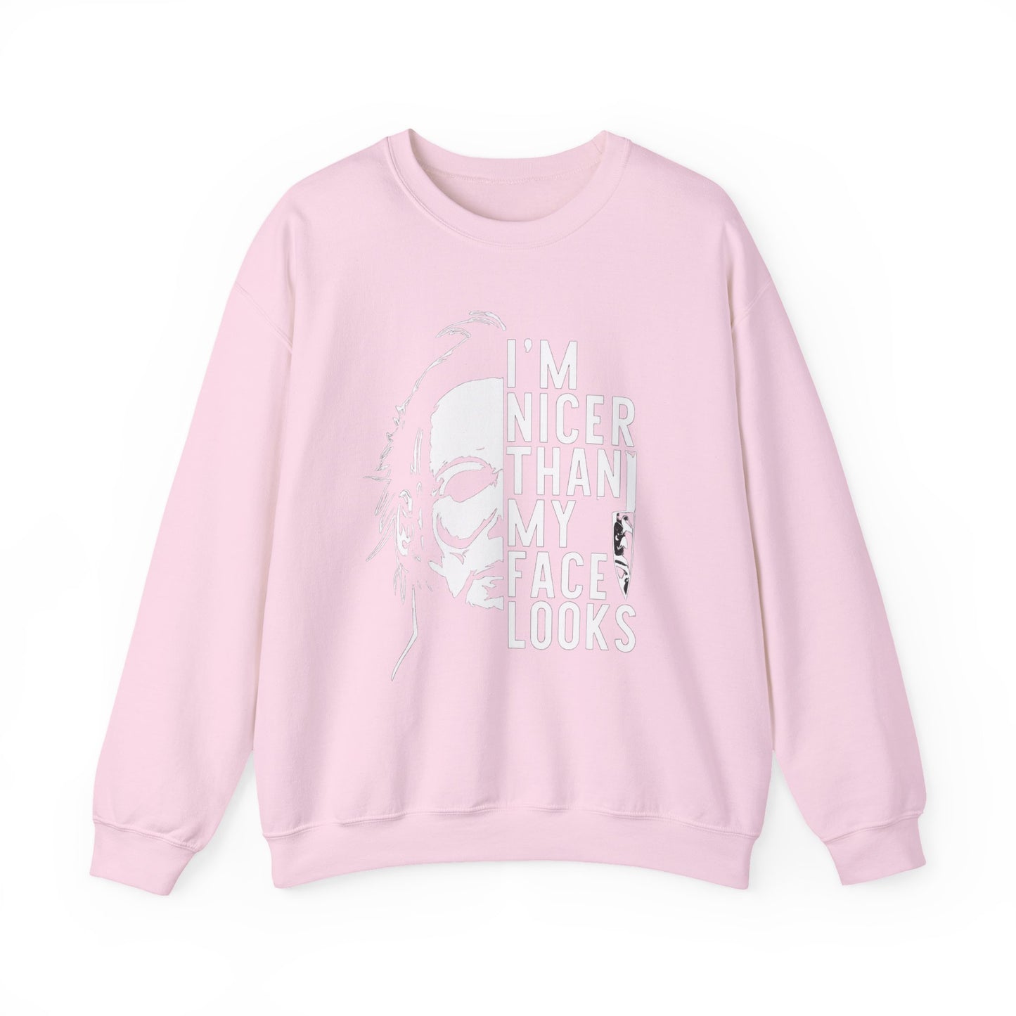 Unisex Halloween Humor Crewneck Sweatshirt, Funny Sweatshirt, Gift for Horror Fans, Halloween Apparel, Spooky Vibes, Comfortable Layering