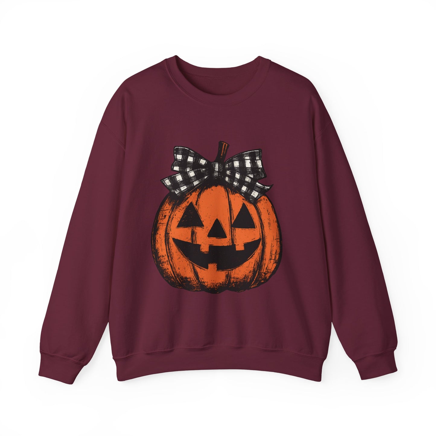 Autumn Pumpkin Crewneck Sweatshirt, Fall Fashion, Halloween Sweatshirt, Cozy Sweater, Pumpkin Patch Outfit, Unisex Clothing