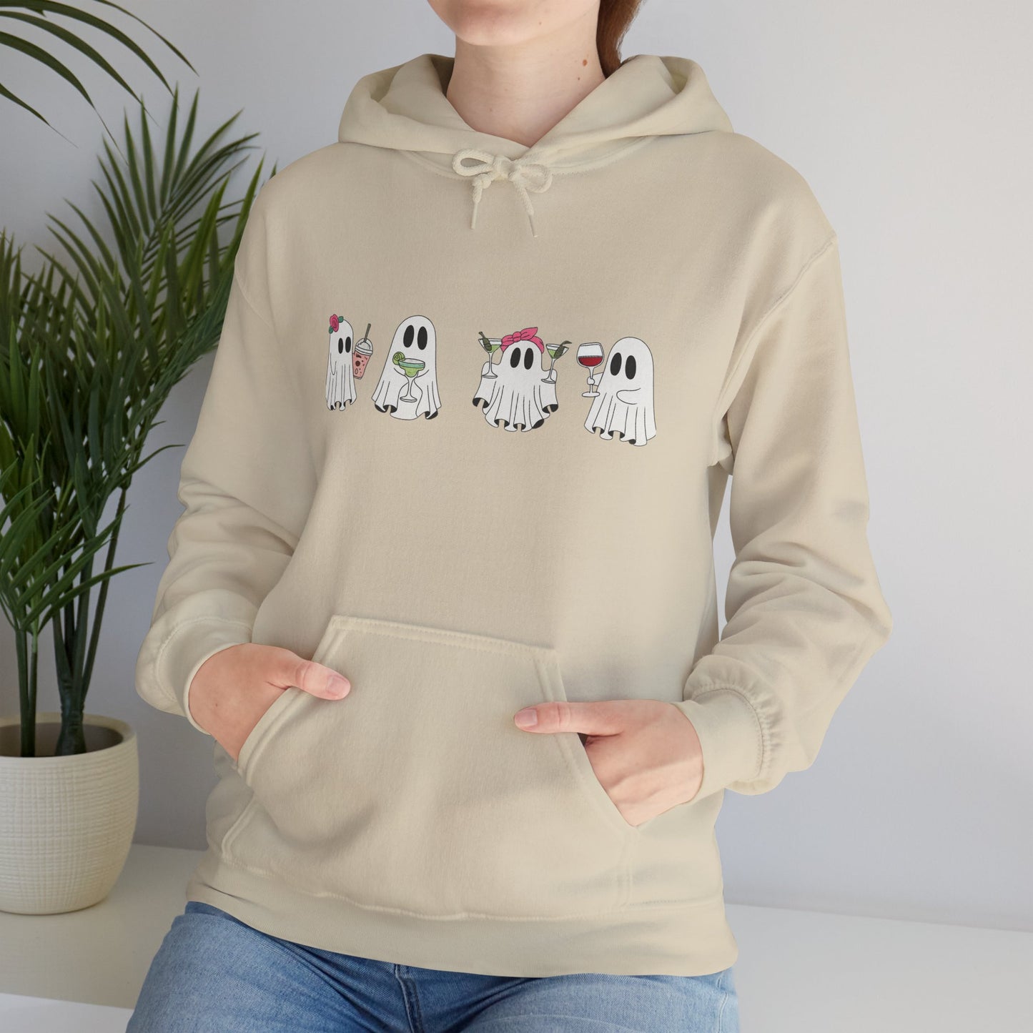 Cute Ghosts Unisex Hoodie - Cozy Halloween Hoodie, Fall Apparel, Gift for Ghost Lovers, Casual Wear, Spooky Season