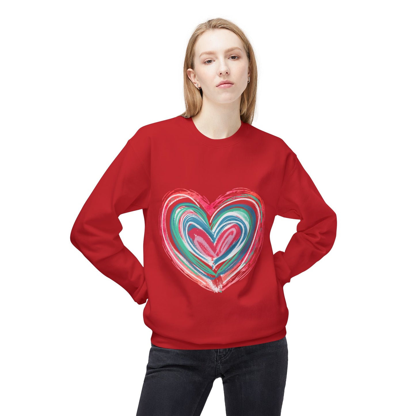 Valentines Unisex Midweight Softstyle Fleece Crewneck Sweatshirt