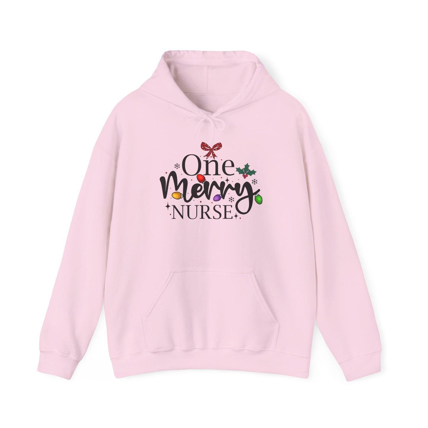 Unisex Nurse Holiday Hoodie - One Merry Nurse Hoodie, Christmas Gift, Cozy Layer, Medical Professional Apparel, Fun Nurse Humor