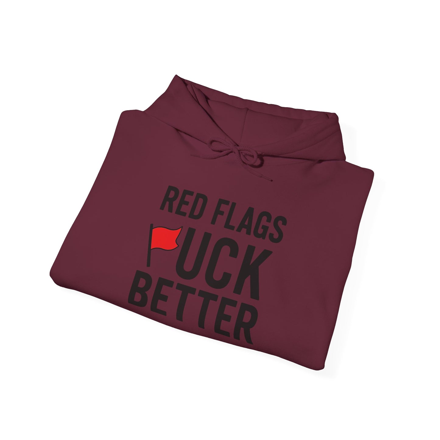 Red Flags Hoodie - Unisex Heavy Blend Hoodie for Casual Wear, Gift for Friends, Streetwear Style, Funny Hoodie, Soft and Cozy