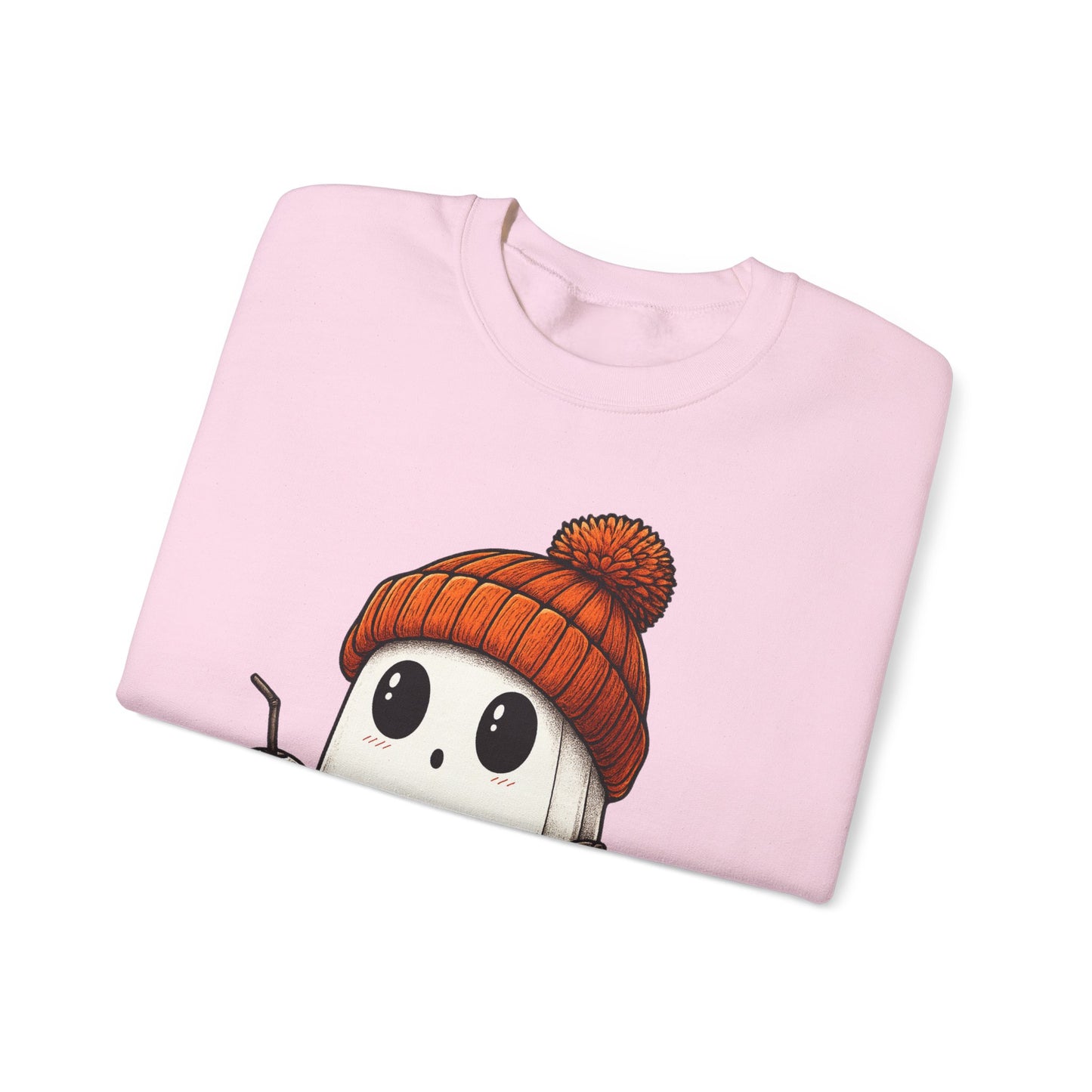 Cute Ghost Halloween Sweatshirt, Unisex Crewneck, Spooky Season Apparel, Fall Fashion, Cozy Pumpkin Sweater