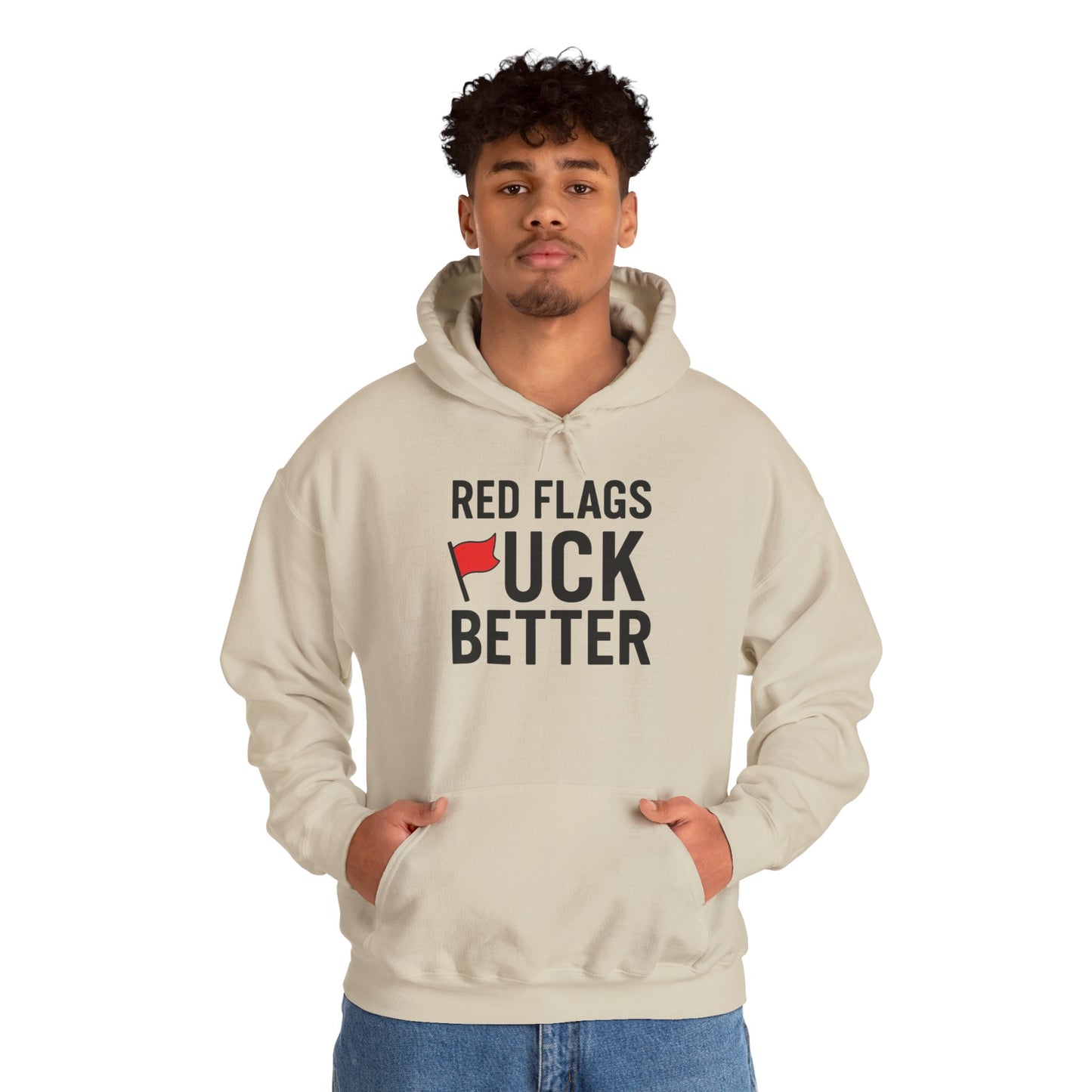 Red Flags Hoodie - Unisex Heavy Blend Hoodie for Casual Wear, Gift for Friends, Streetwear Style, Funny Hoodie, Soft and Cozy