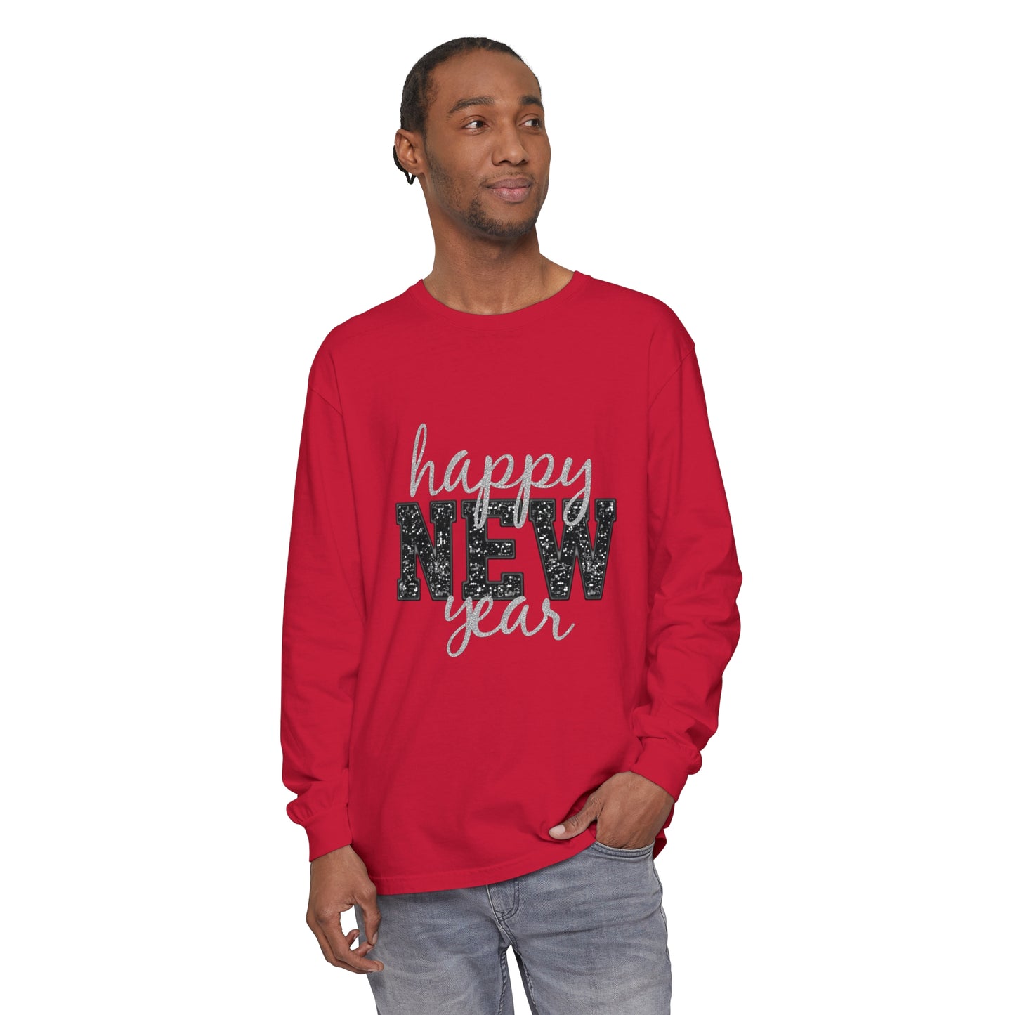 New Year Unisex Garment-dyed Long Sleeve T-Shirt