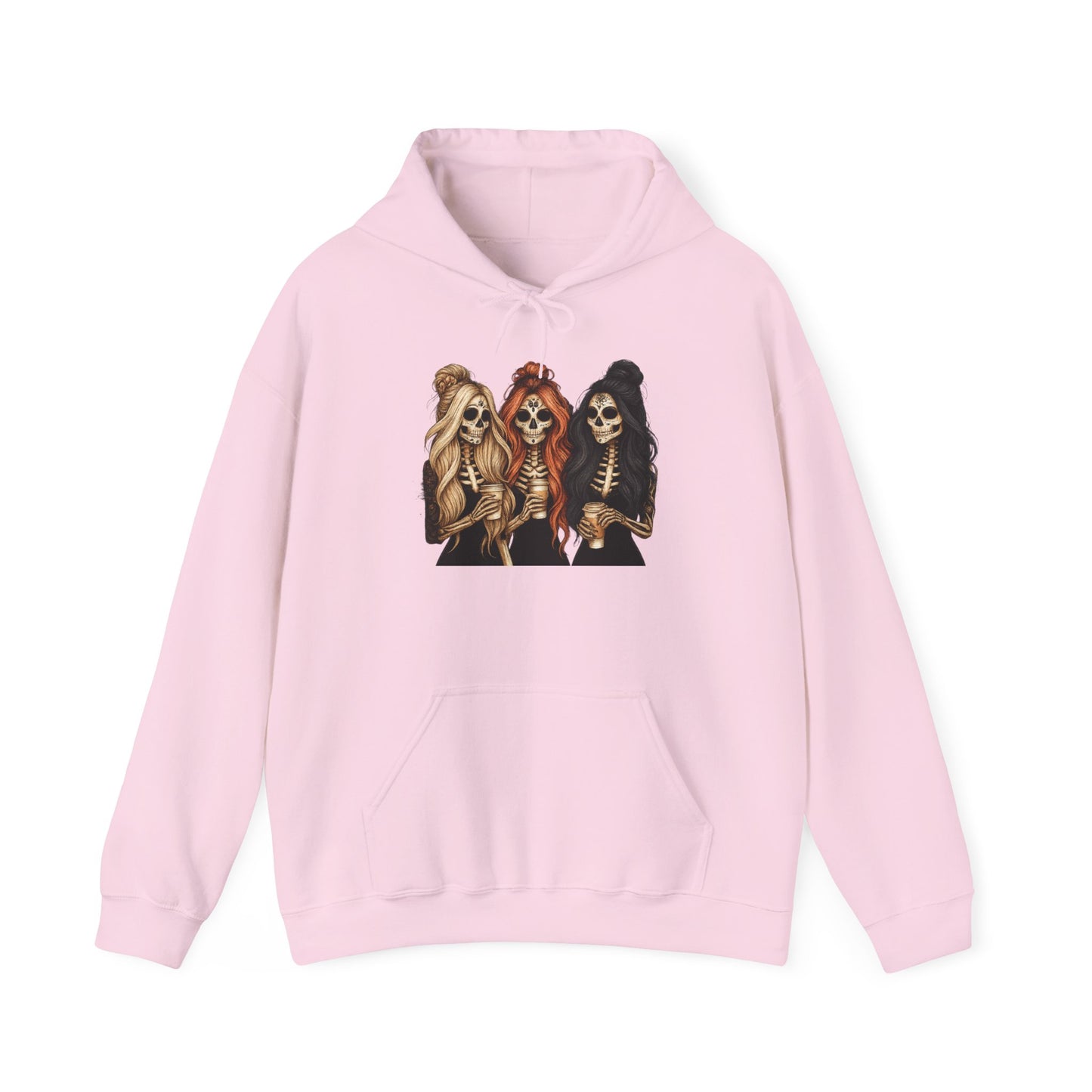 Sassy Skeletons Hoodie, Unisex Heavy Blend Hoodie, Halloween Hoodie, Spooky Cozy Wear, Gift for Horror Fans, Trendy Skeleton Hoodie