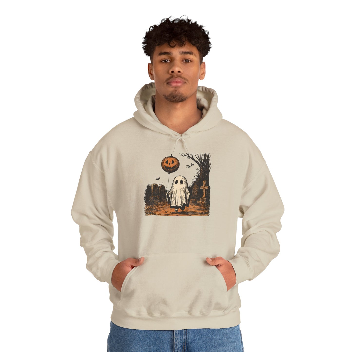 Halloween Ghost Hoodie, Cozy Unisex Hoodie, Spooky Season Apparel, Fall Fashion, Trick or Treat Gift