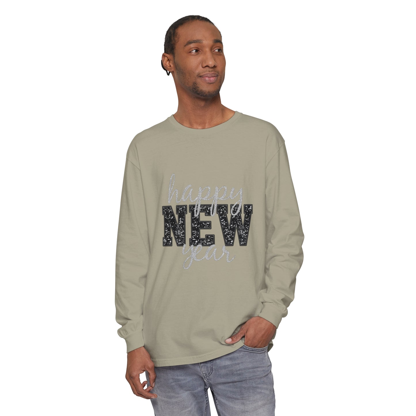 New Year Unisex Garment-dyed Long Sleeve T-Shirt