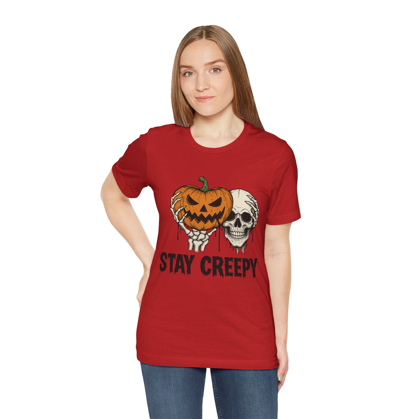 Halloween Graphic Tee - Stay Creepy Unisex Shirt, Fall Fashion, Spooky Halloween Apparel, Casual Wear, Gift for Halloween Lovers